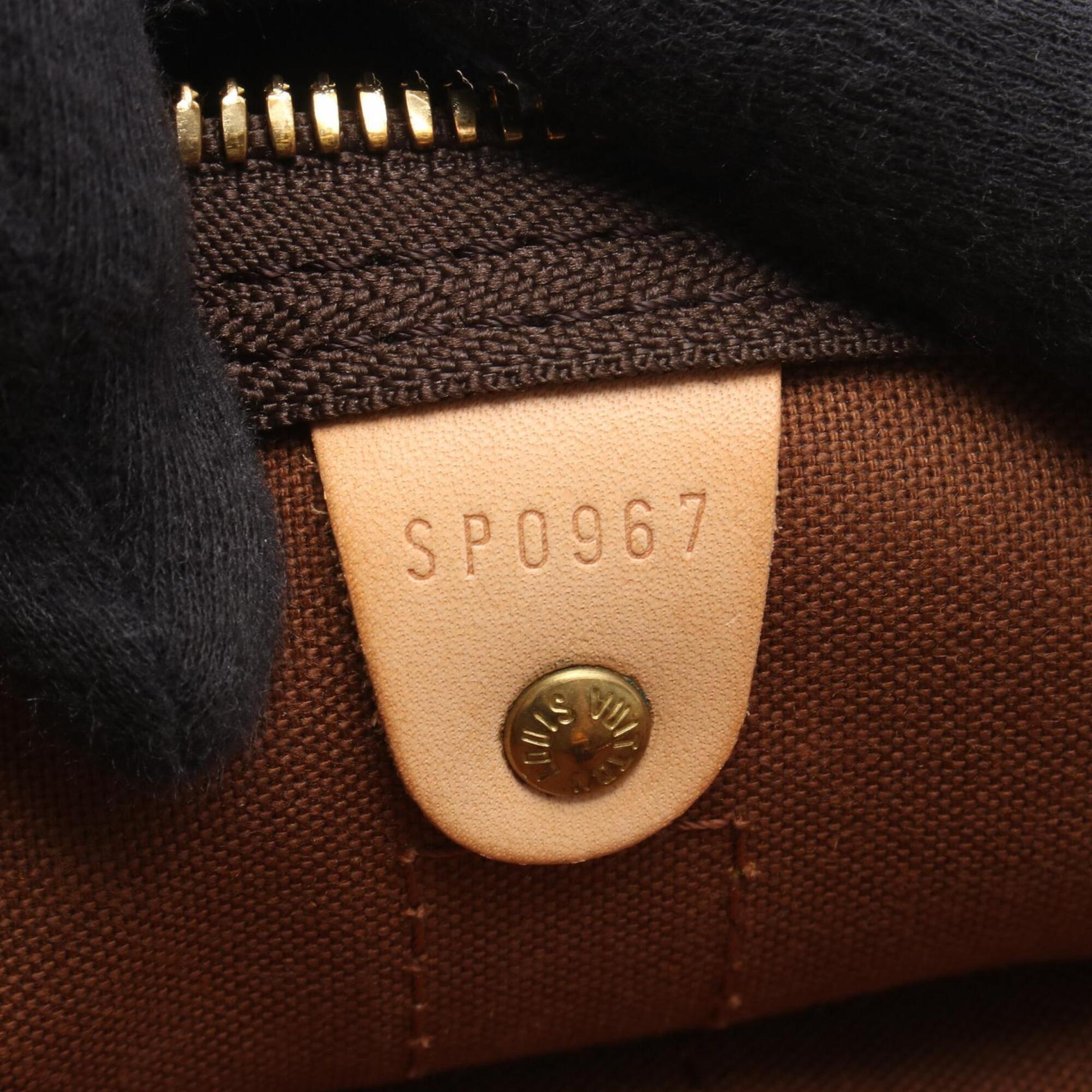 Louis Vuitton Brown Monogram Coated Canvas Leather Boston Bag Handbag (Pre-Owned)