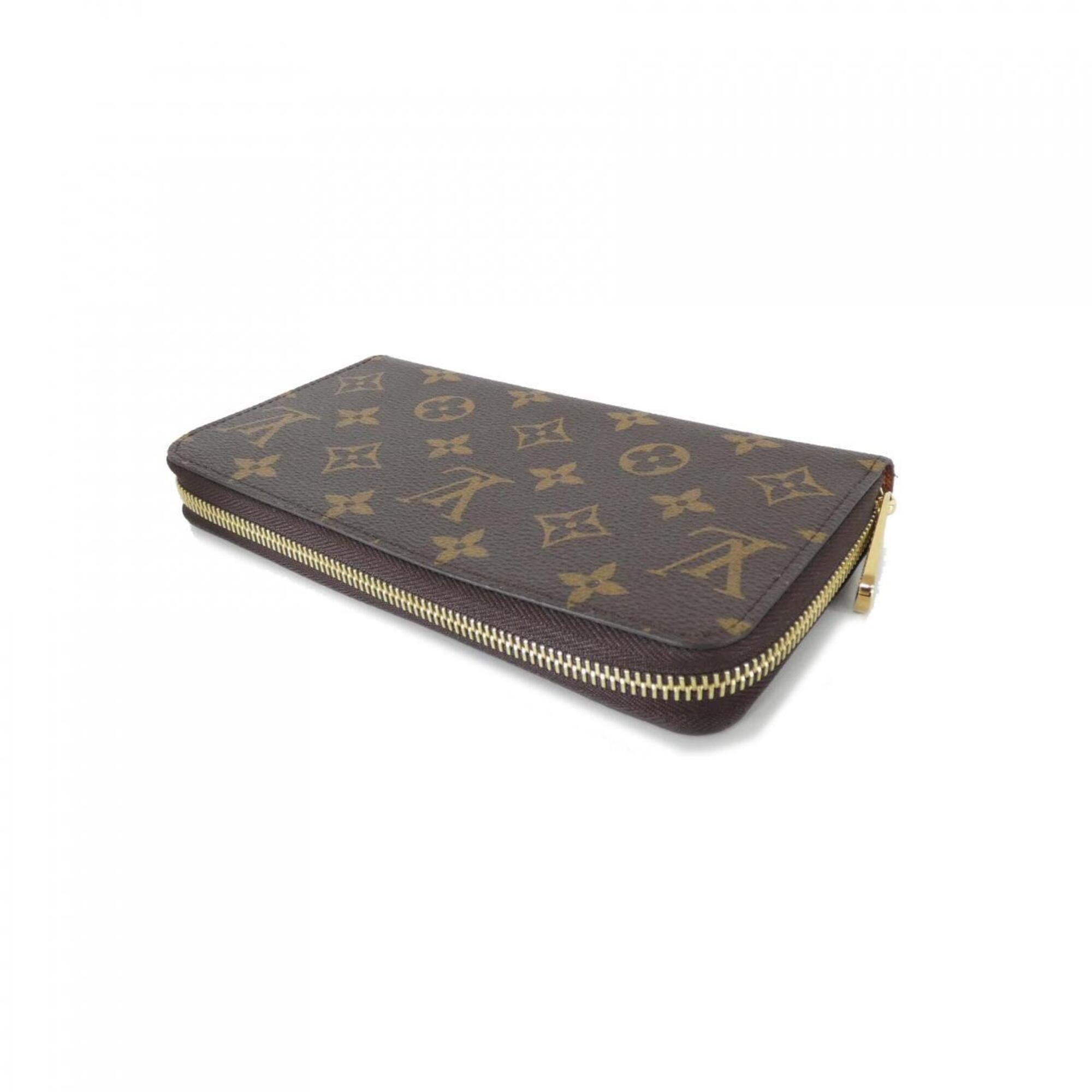 Louis Vuitton Marron Coated Canvas Long Wallet (Bi-Fold) (Pre-Owned)