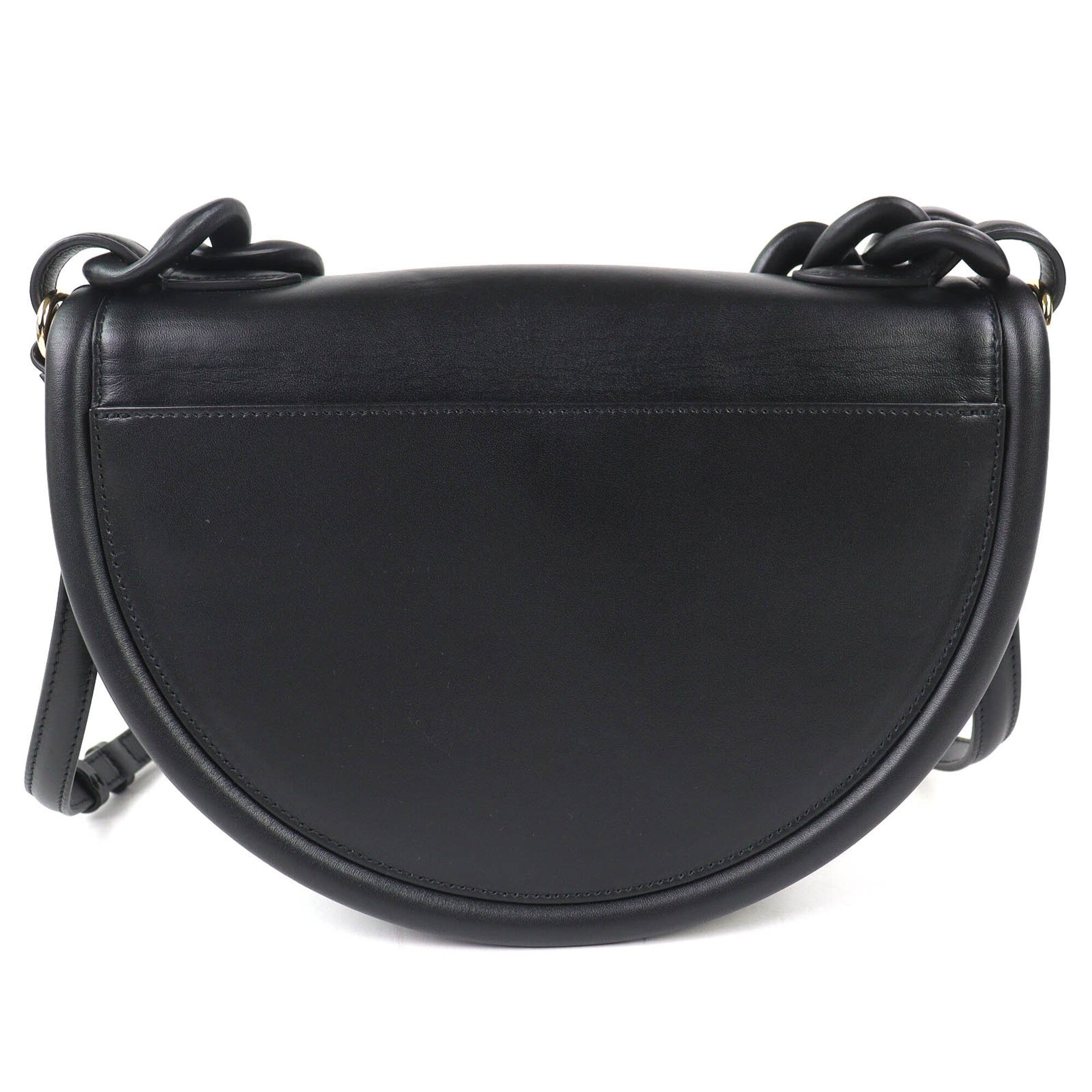 Salvatore Ferragamo Black Leather Handbag Shoulder Bag (Pre-Owned)