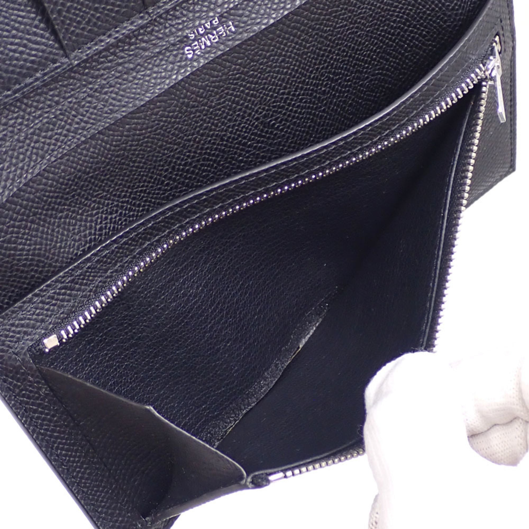 Hermes Black Epsom Leather Wallet (Bi-Fold) (Pre-Owned)
