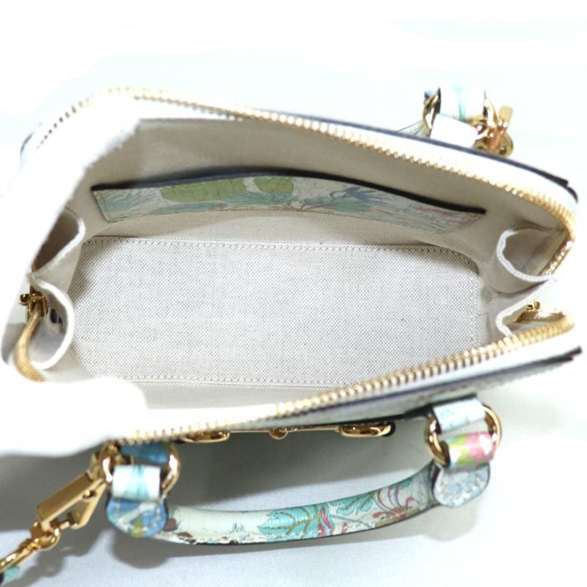 Gucci Horsebit Multi-Color White Leather Shoulder Bag (Pre-Owned)