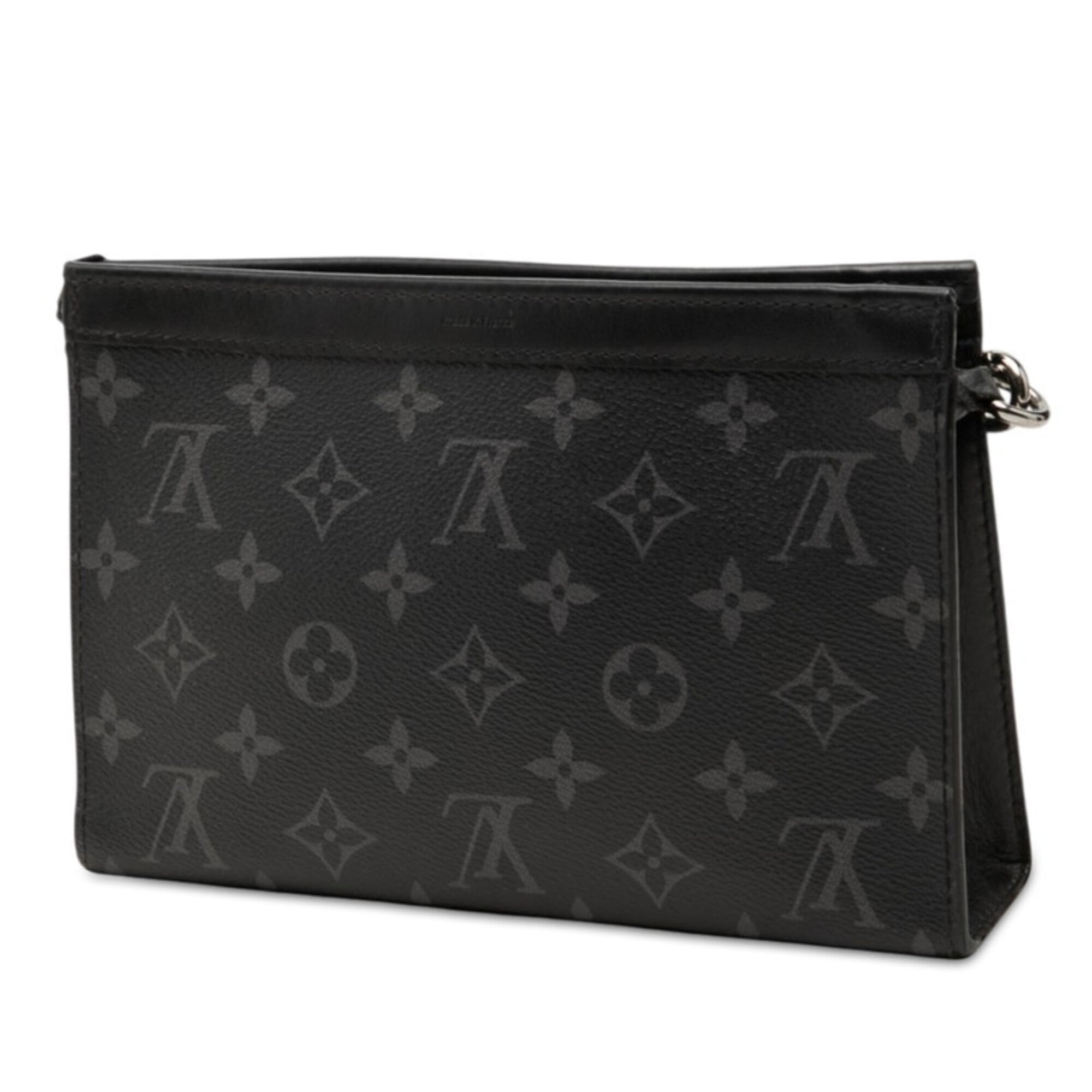 Louis Vuitton Black Monogram Eclipse Pvc Leather Pouch Shoulder Bag (Pre-Owned)
