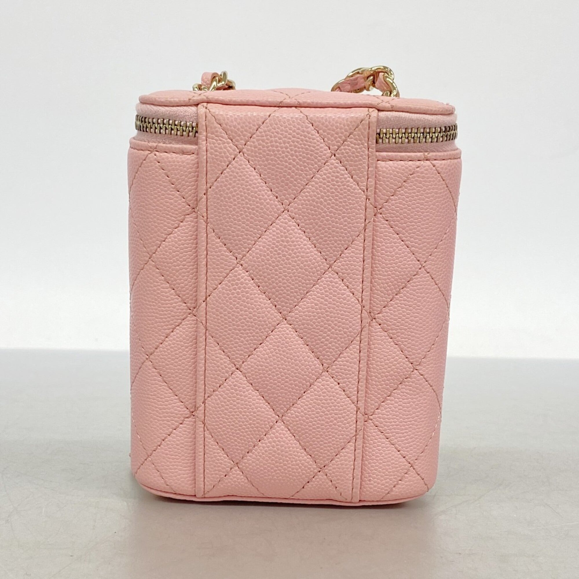 Chanel Pink Grained Calfskin Shoulder Bag (Pre-Owned)