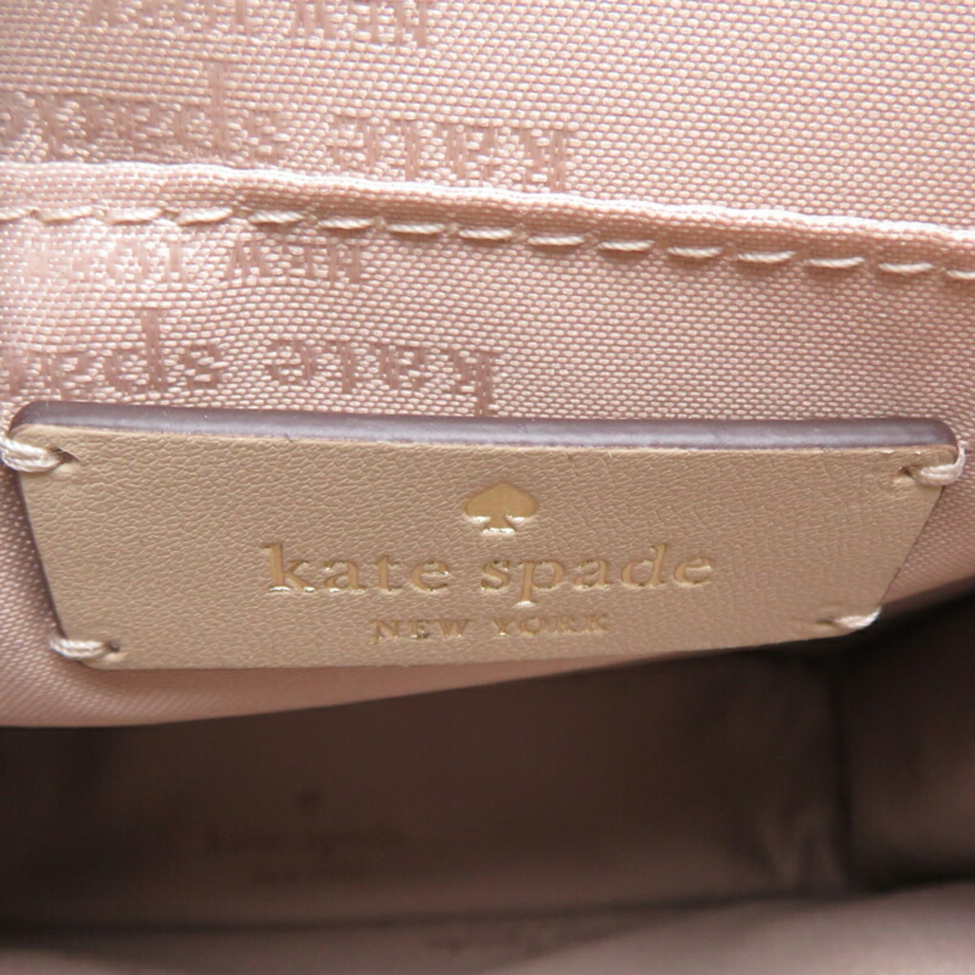 Kate Spade Beige Brown Sand Leather Handbag (Pre-Owned)