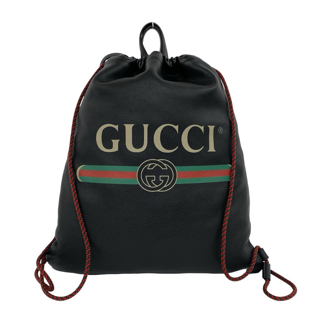 Gucci Black Leather Backpack (Pre-Owned)