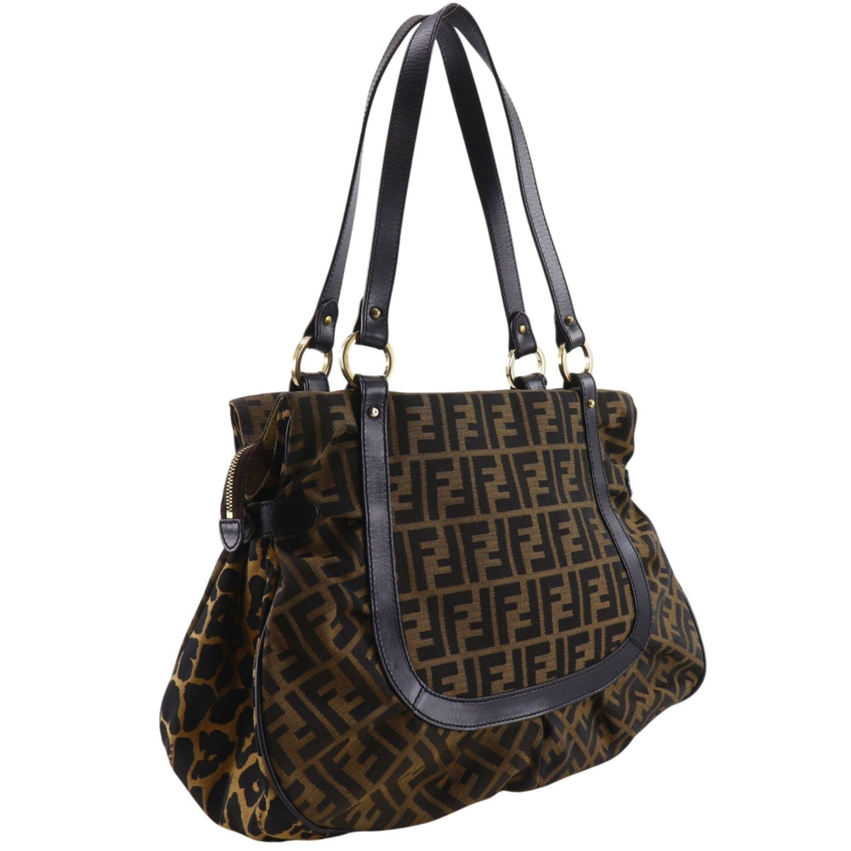 Fendi Zucca Brown Nylon Canvas Tote Bag (Pre-Owned)
