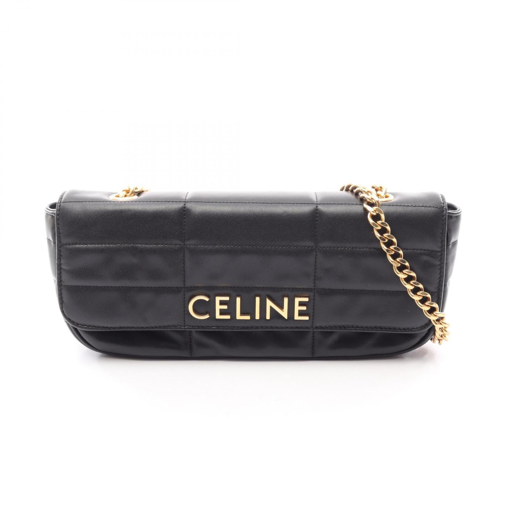 Celine Black Leather Handbag Shoulder Bag (Pre-Owned)