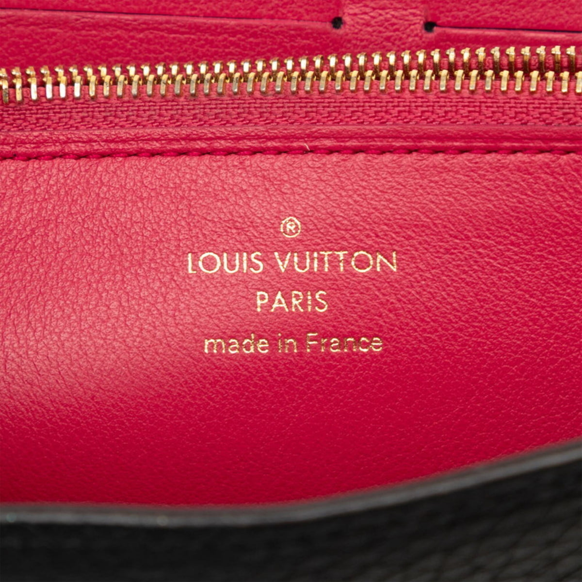 Louis Vuitton Black Noir Leather Long Wallet (Bi-Fold) (Pre-Owned)