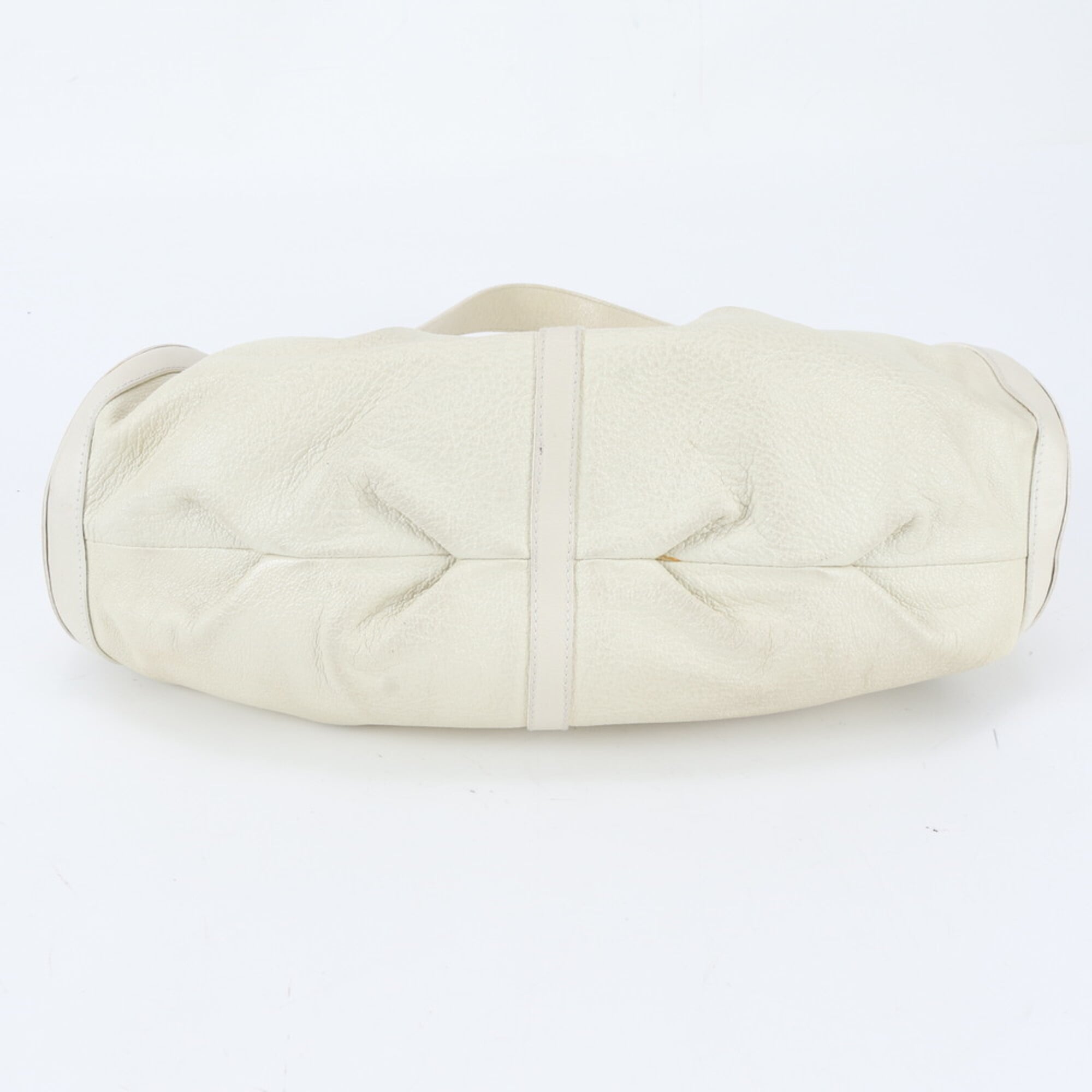 Bvlgari Ivory Leather Handbag Shoulder Bag (Pre-Owned)