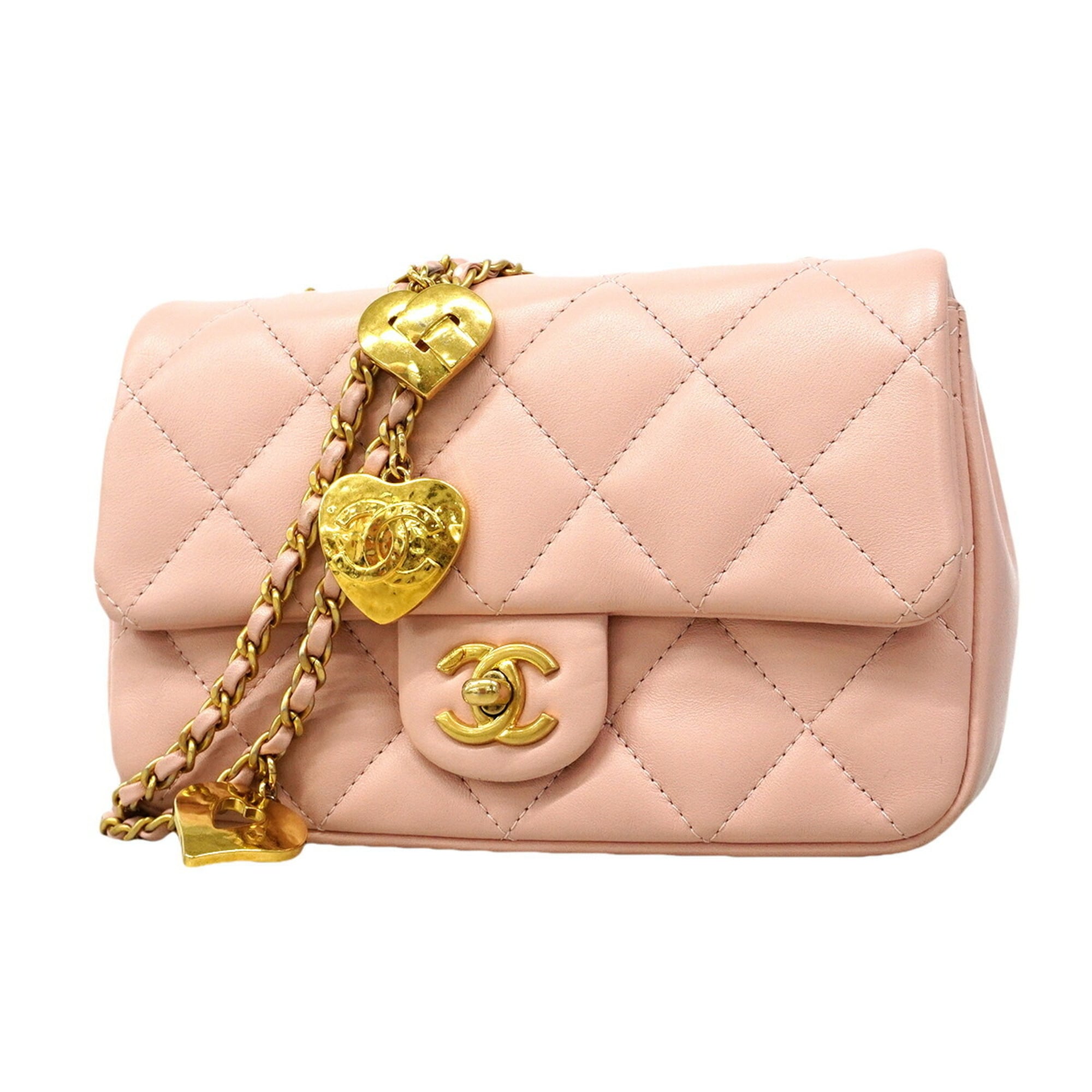 Chanel Pink Leather Shoulder Bag (Pre-Owned)