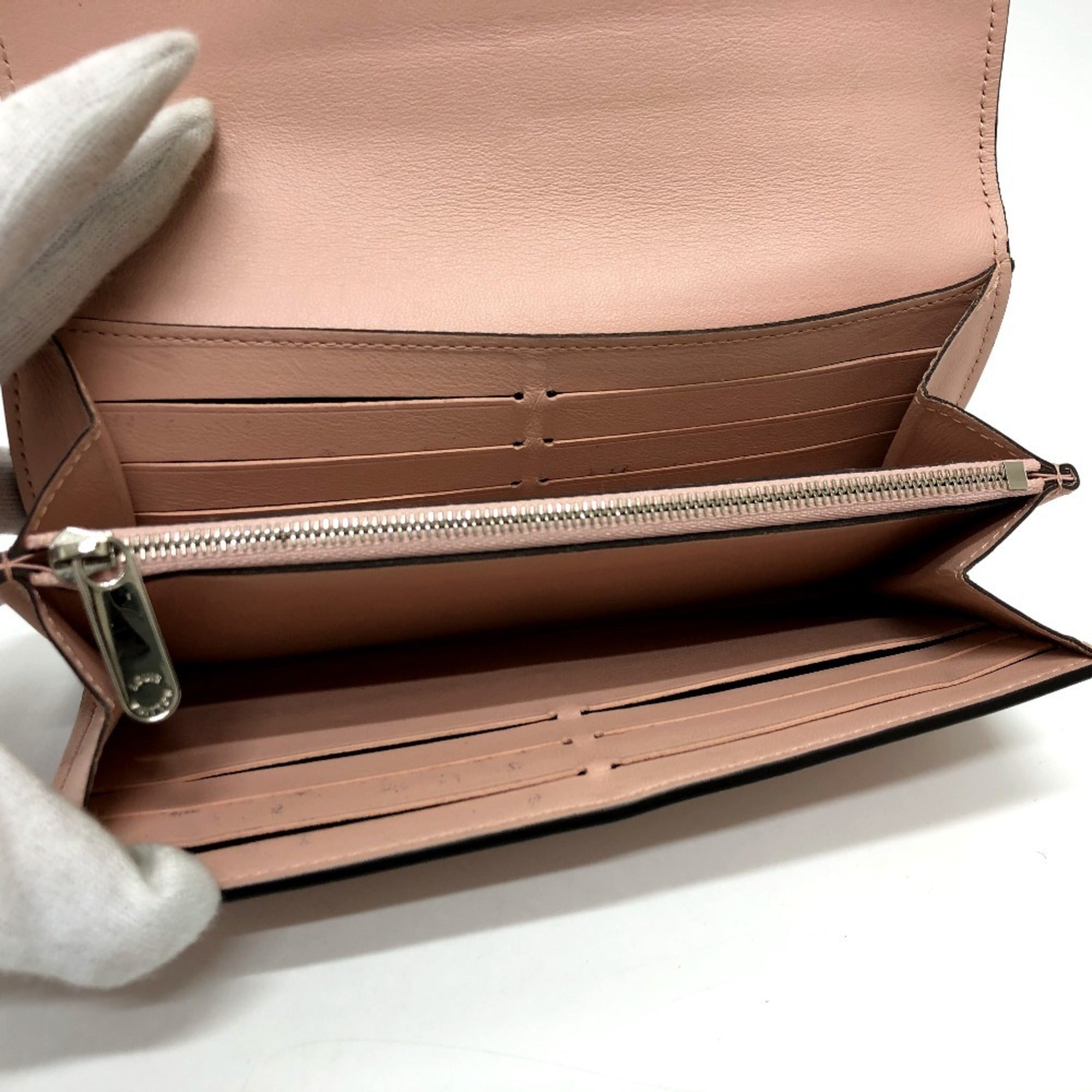 Louis Vuitton Magnolia Pink Monogram Mahina Leather Long Wallet (Tri-Fold) (Pre-Owned)