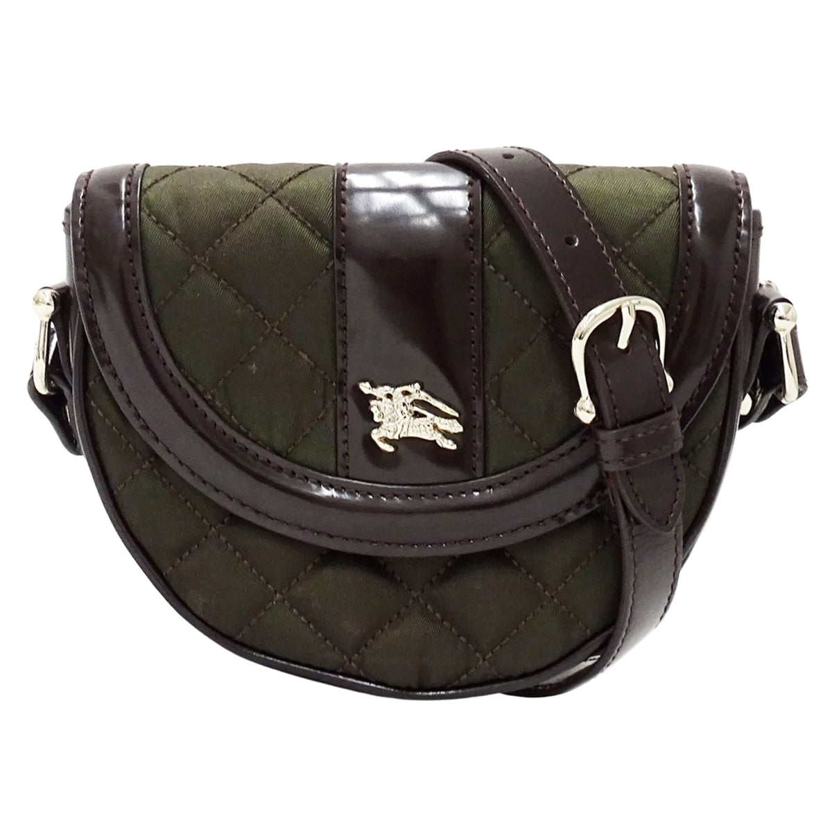 Burberry Khaki Brown Nylon Pochette Shoulder Bag (Pre-Owned)