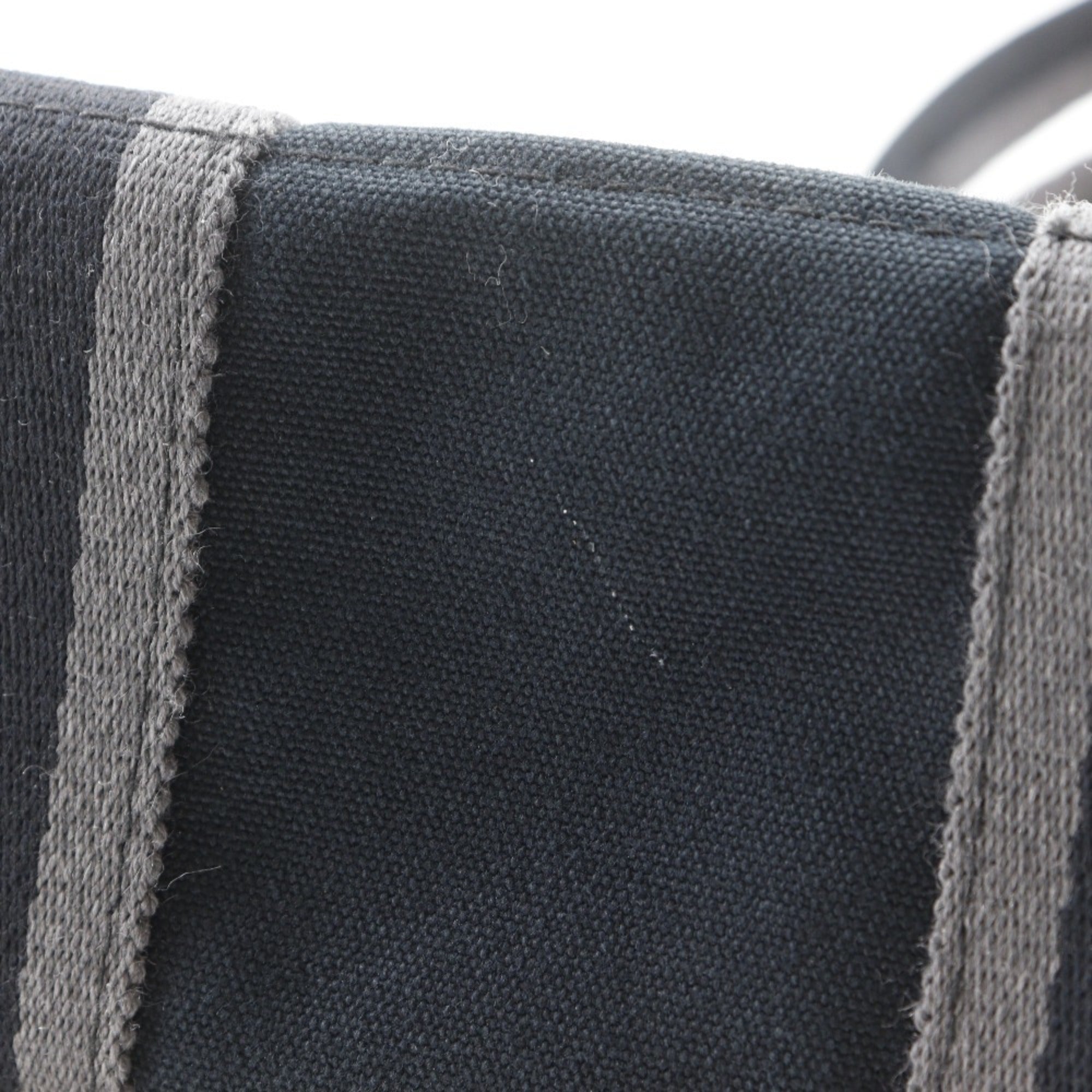 Hermes Fourre Tout Black Canvas Handbag (Pre-Owned)