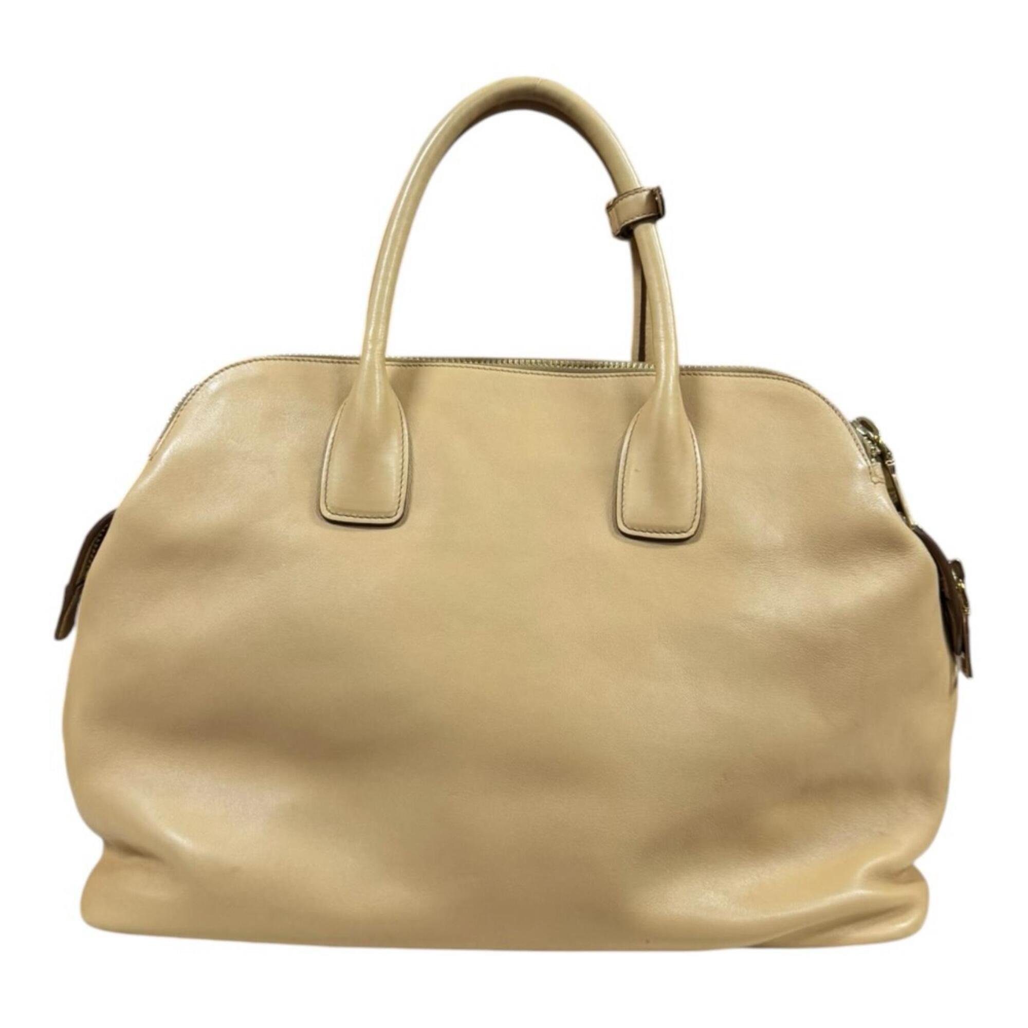Prada Beige Leather Handbag (Pre-Owned)