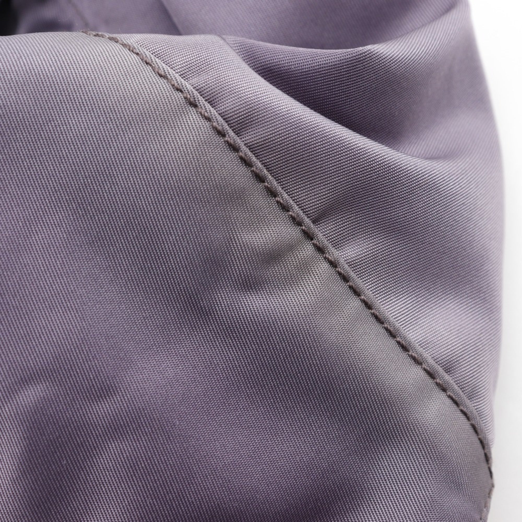 Prada Purple Nylon Leather Shoulder Bag (Pre-Owned)