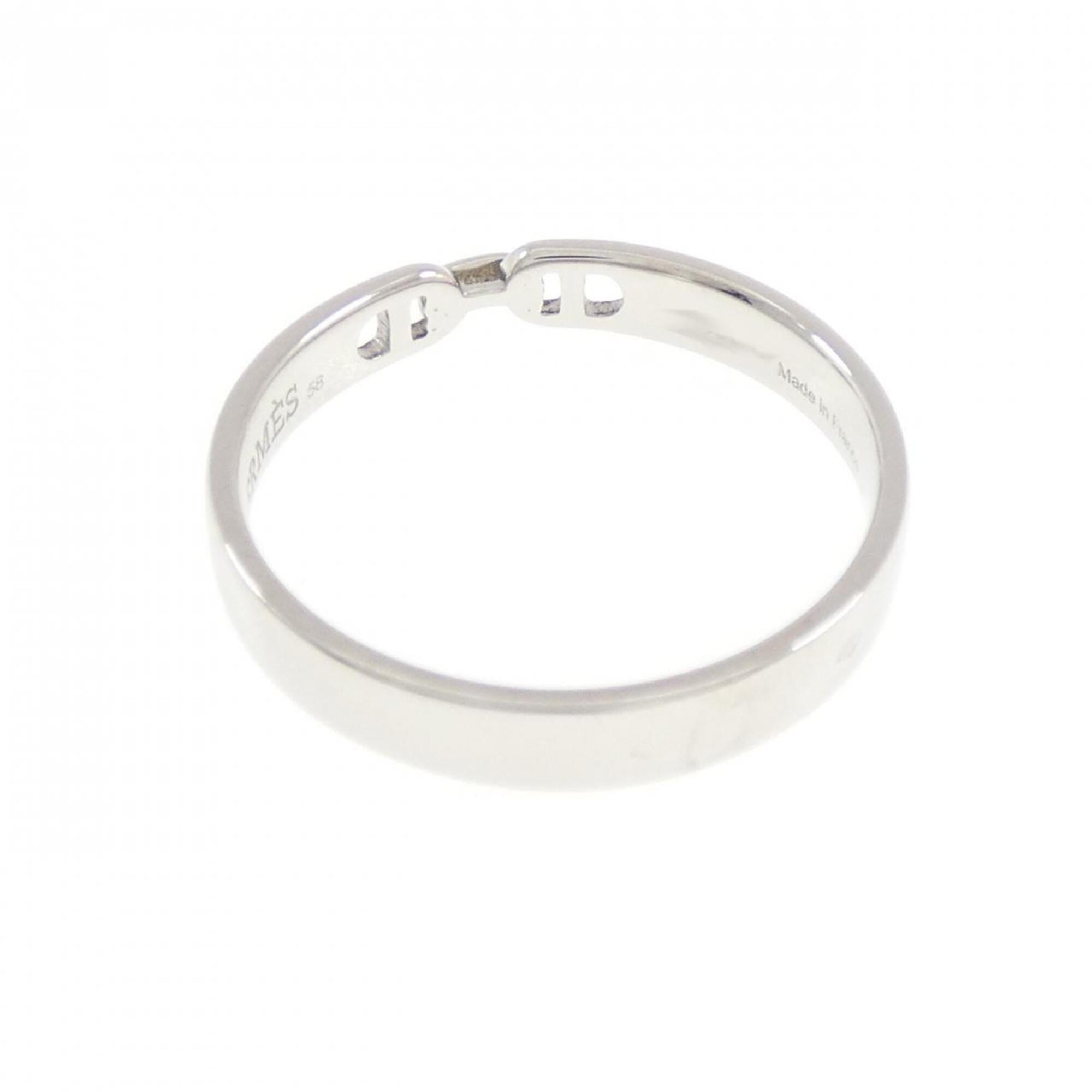 Hermes Platinum 950 Band Ring (Pre-Owned)