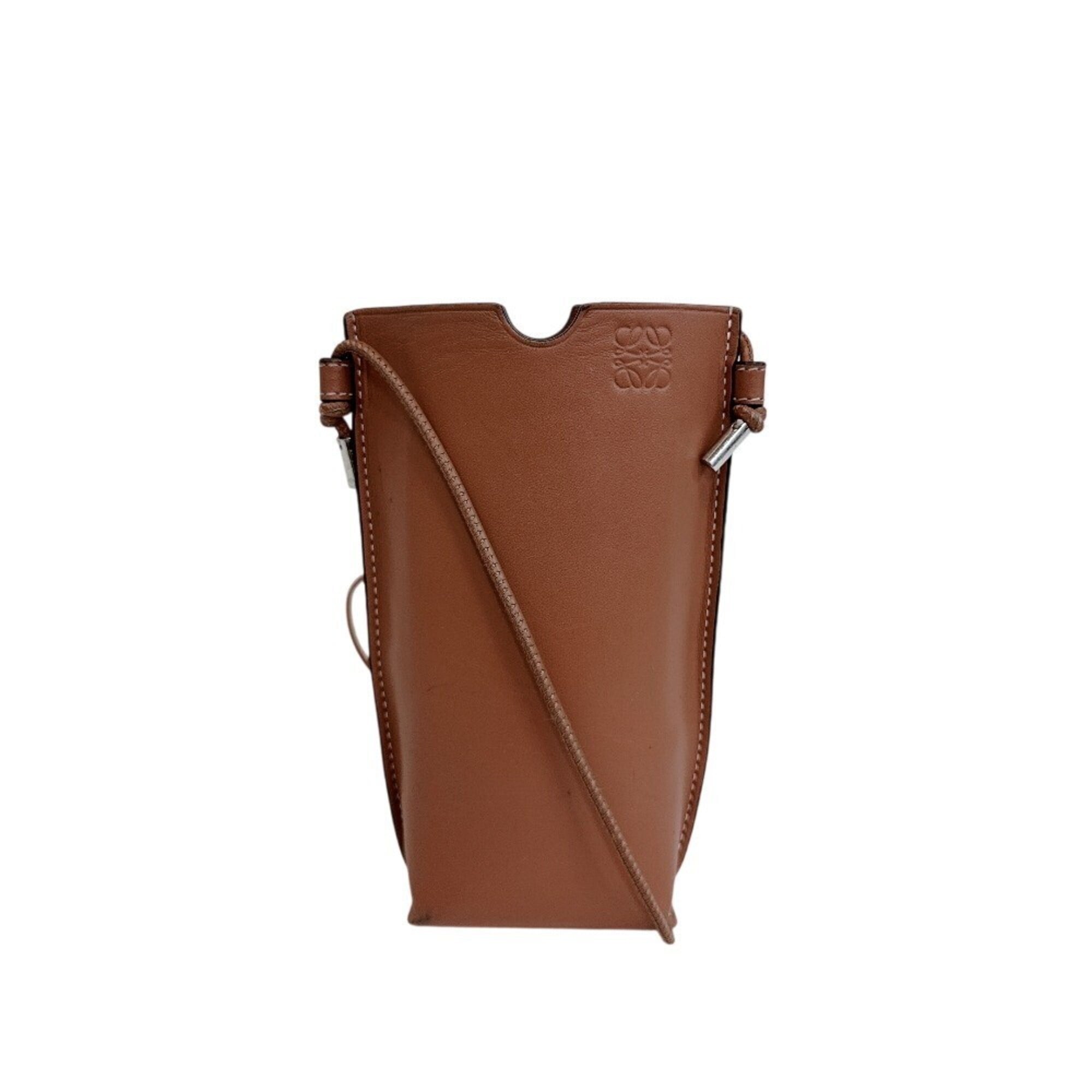 Loewe Brown Leather Pouch (Pre-Owned)