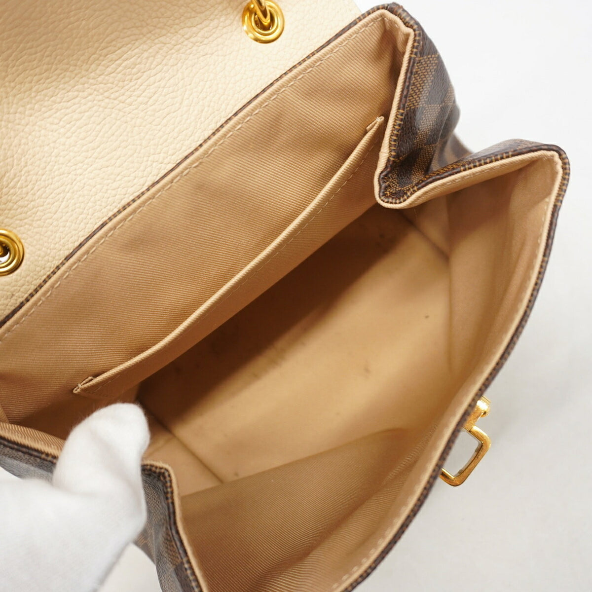 Louis Vuitton Cream Ebene Backpack (Pre-Owned)