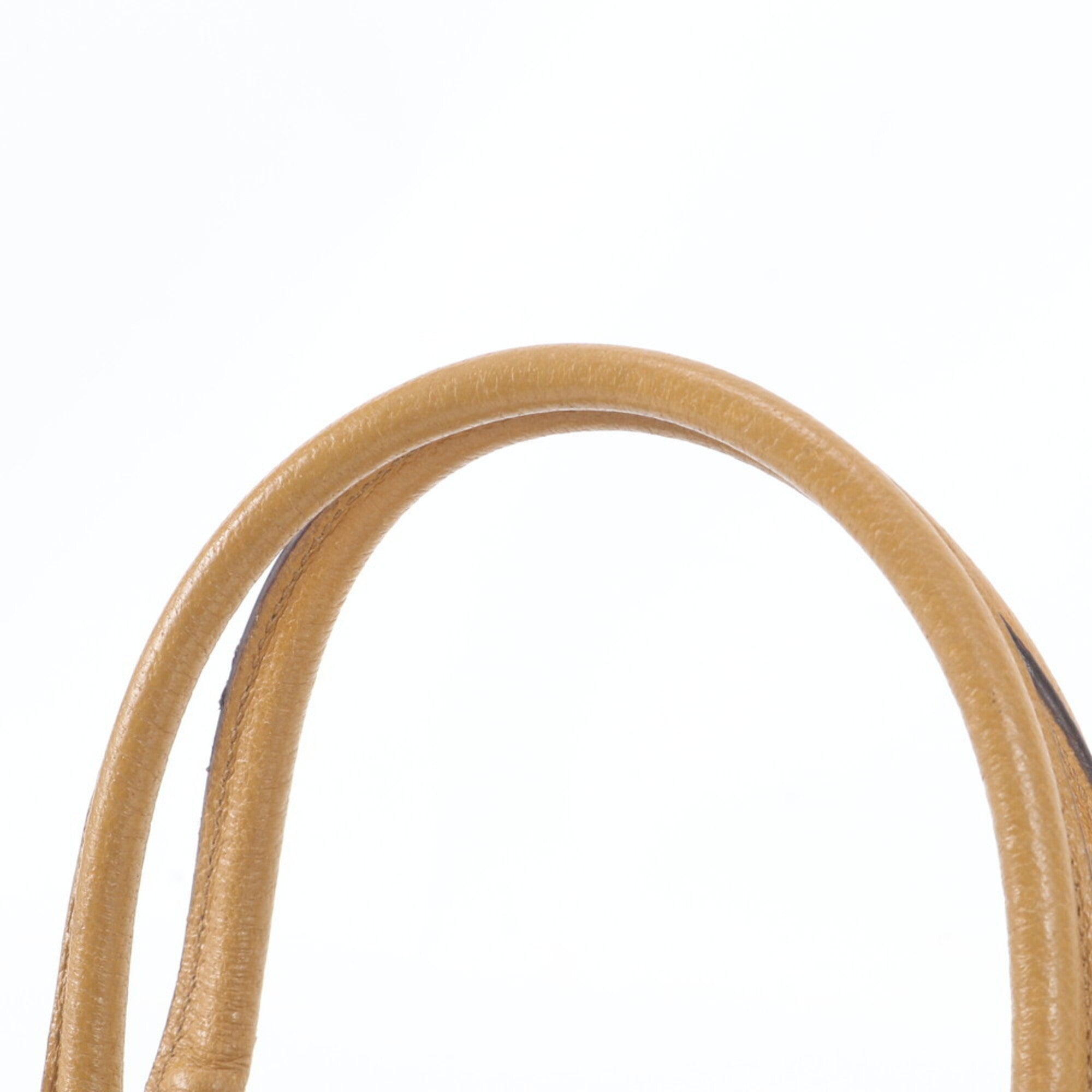 Gucci Brown Leather Handbag Tote Bag (Pre-Owned)
