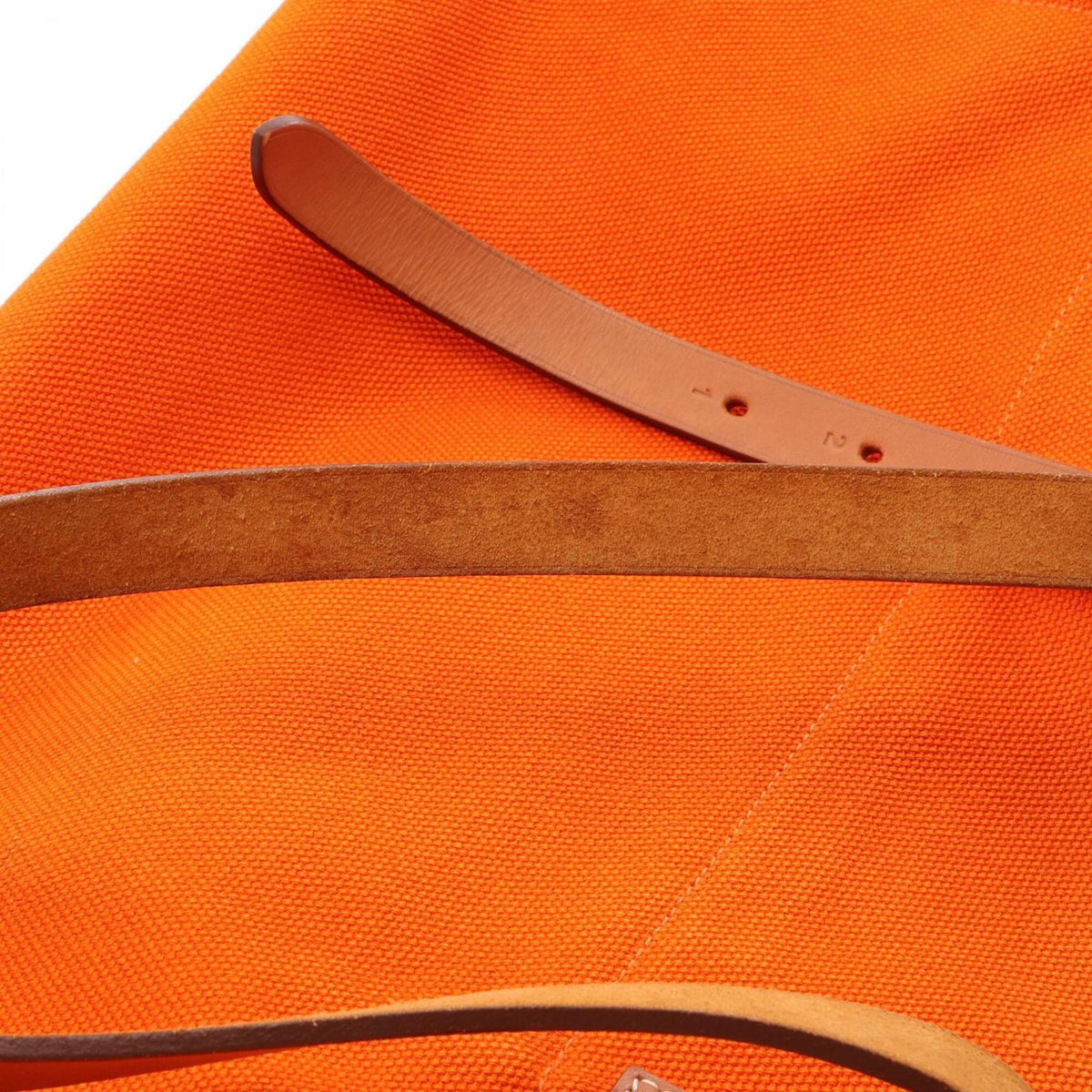 Hermes Beige Orange Handbag Tote Bag (Pre-Owned)