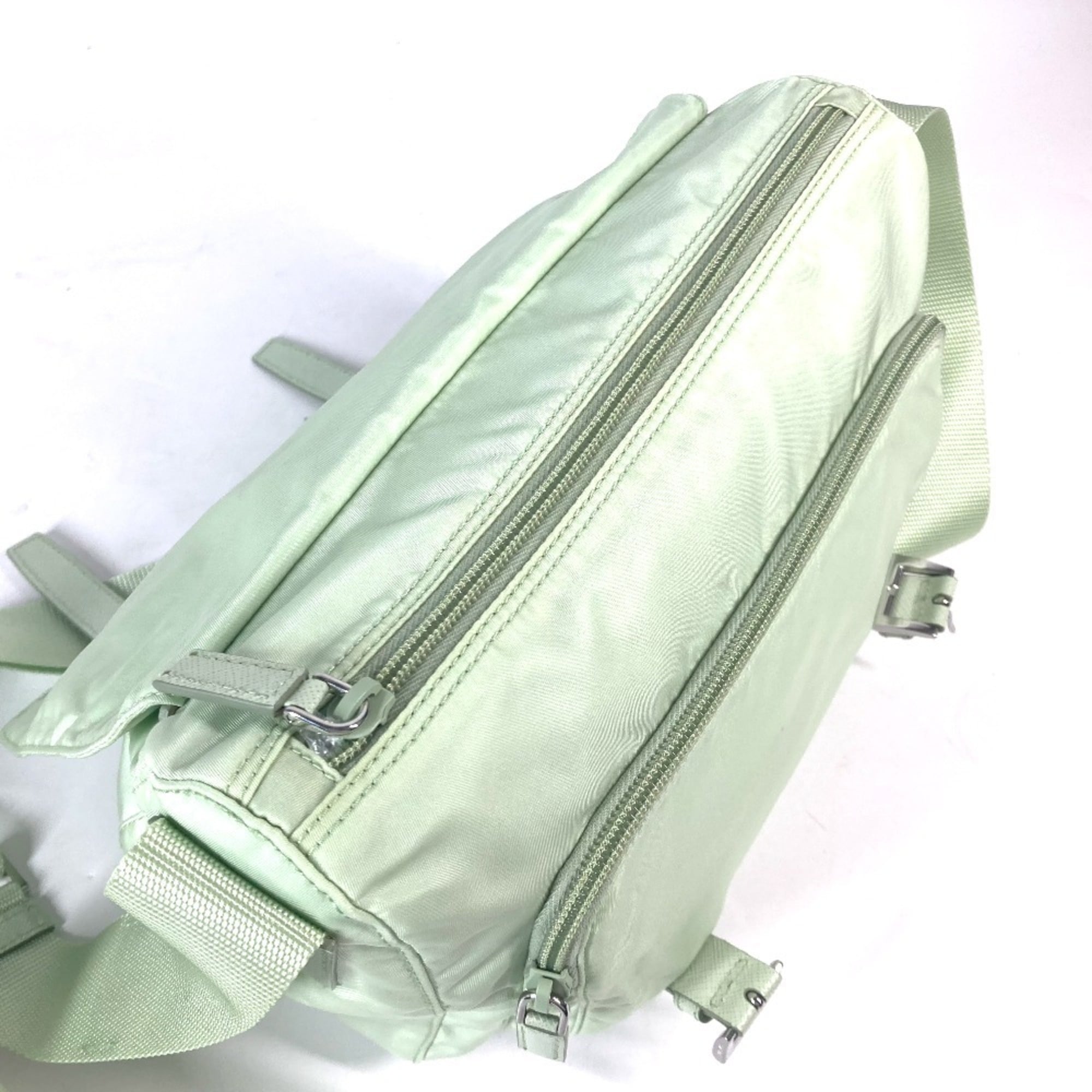Prada Green Nylon Shoulder Bag (Pre-Owned)