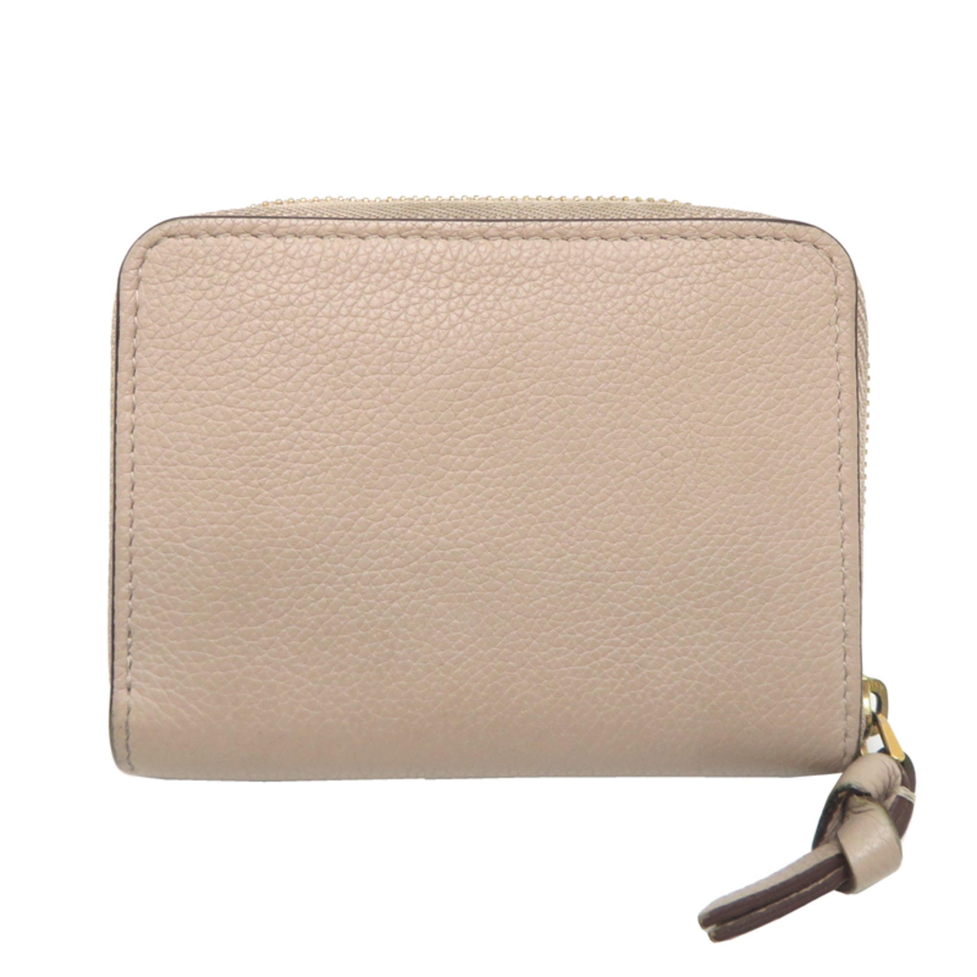 Louis Vuitton Beige Leather Coin Purse/Coin Case (Pre-Owned)