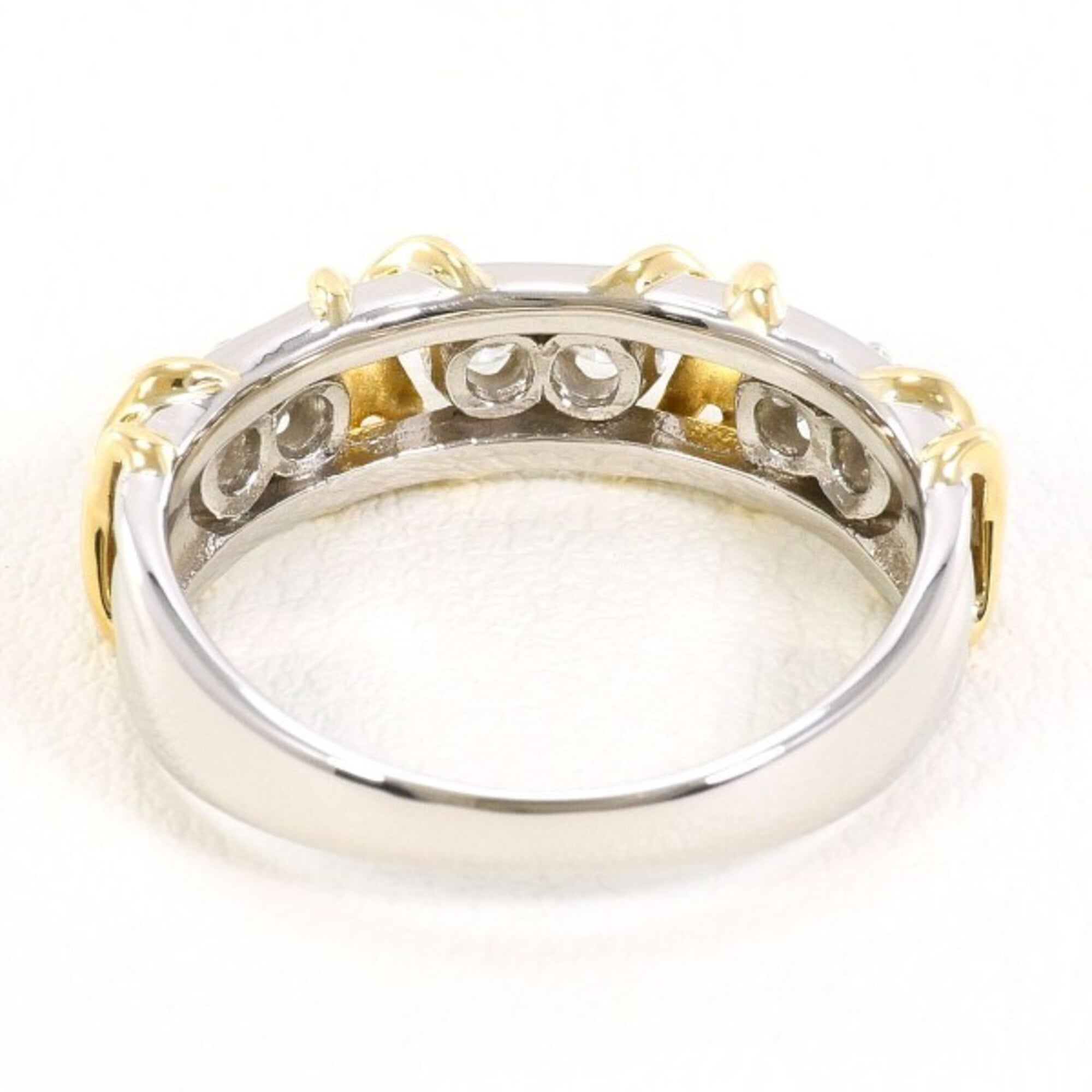 Unbranded Platinum Yellow Gold Yellow Gold (18K) Platinum 900 Band Ring (Pre-Owned)