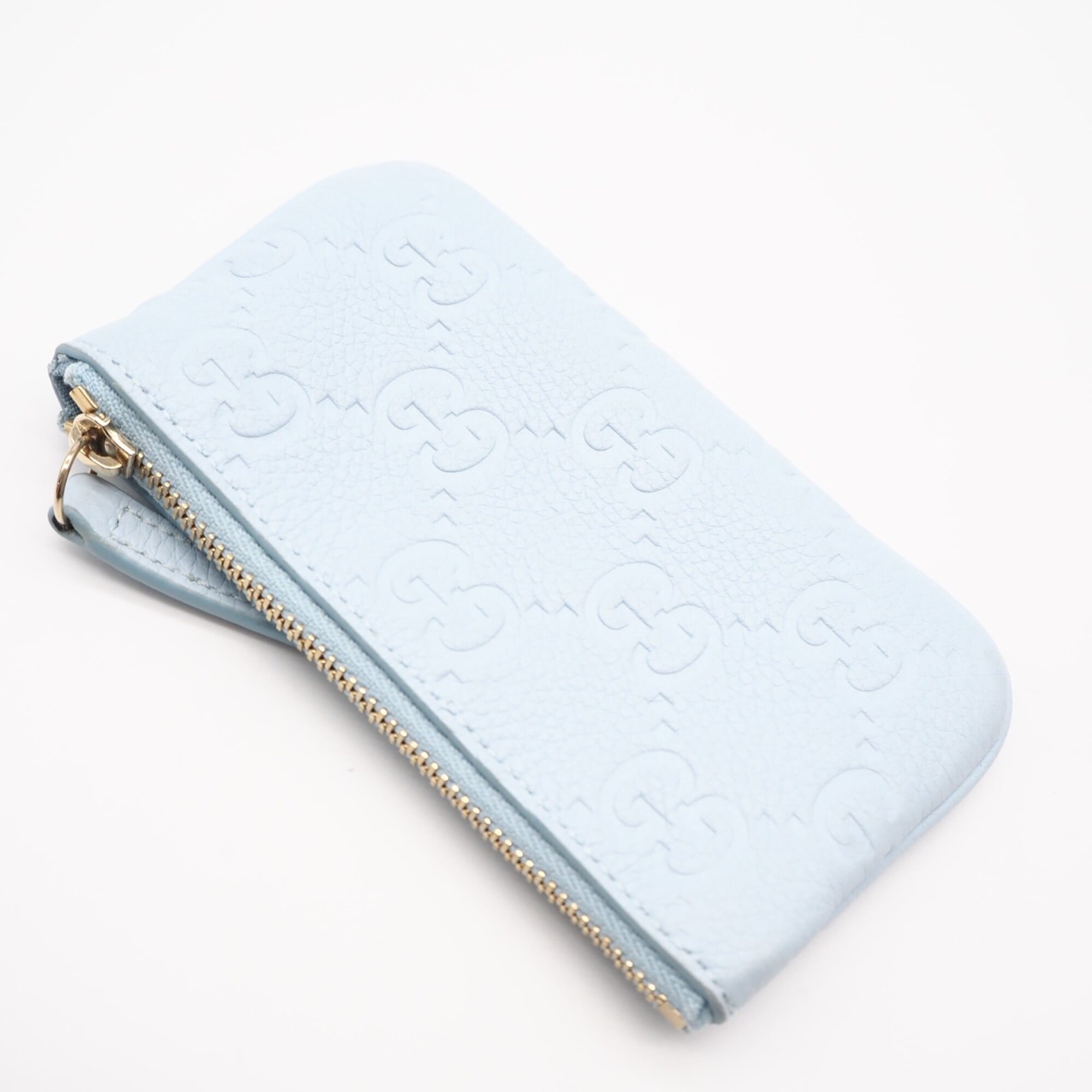Gucci Blue Leather Coin Purse/Coin Case (Pre-Owned)