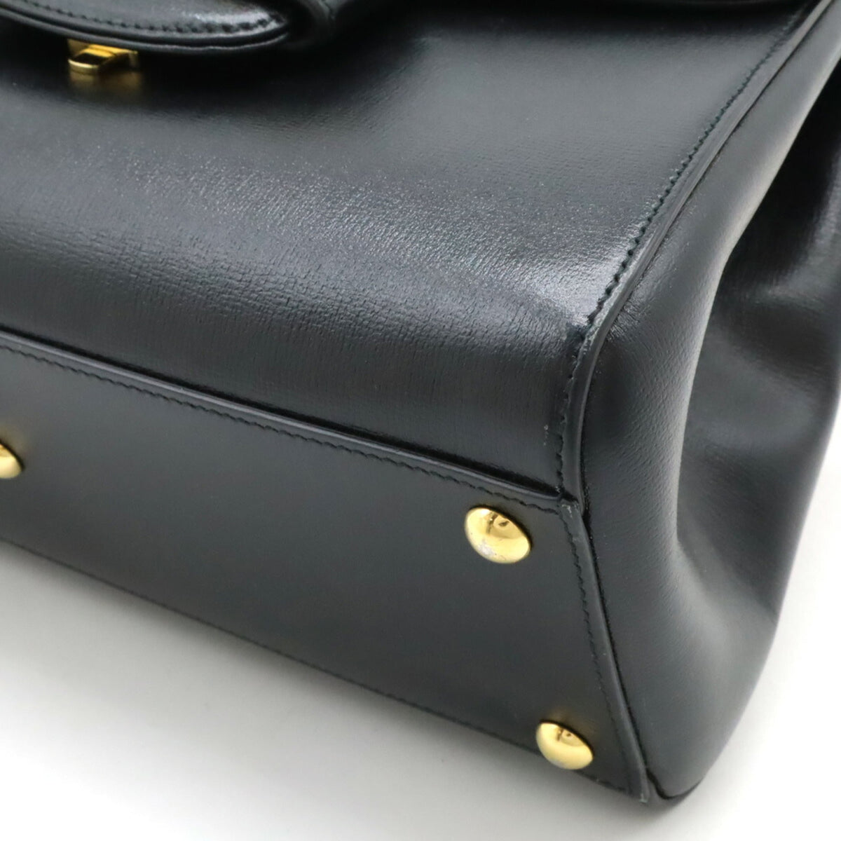 Gucci Black Leather Handbag Shoulder Bag (Pre-Owned)