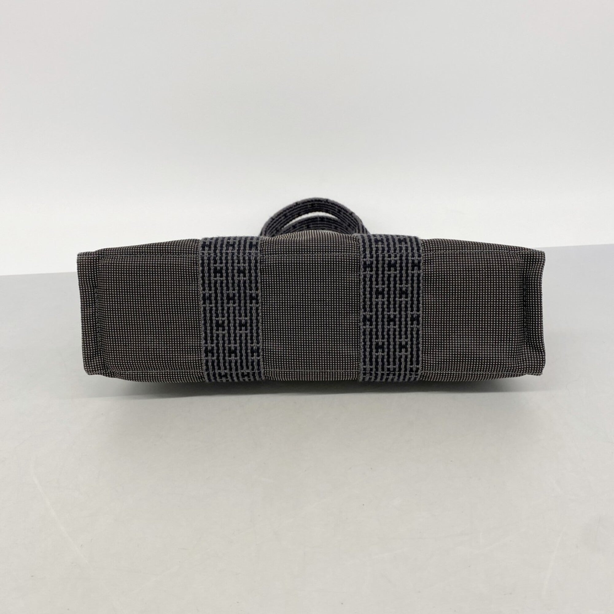 Hermes Gray Canvas Handbag (Pre-Owned)