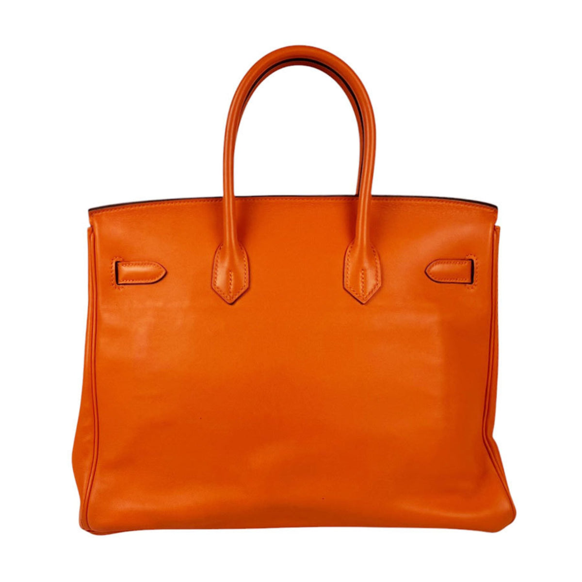 Hermes Orange Swift Leather Handbag (Pre-Owned)