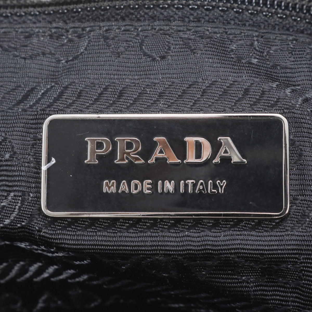 Prada Khaki Leather Nylon Handbag Shoulder Bag Tote Bag (Pre-Owned)