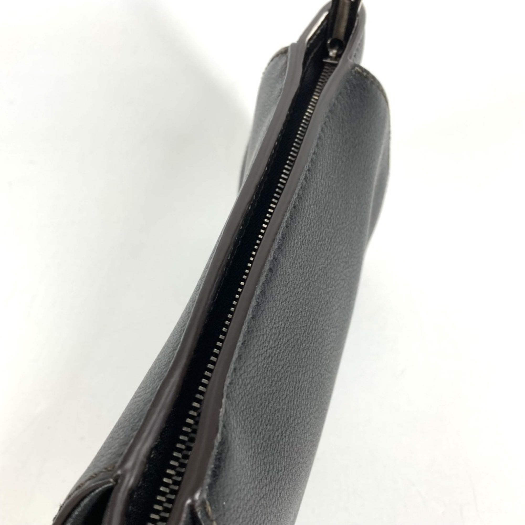 Cartier Black Leather Clutch Bag Handbag Pouch (Pre-Owned)