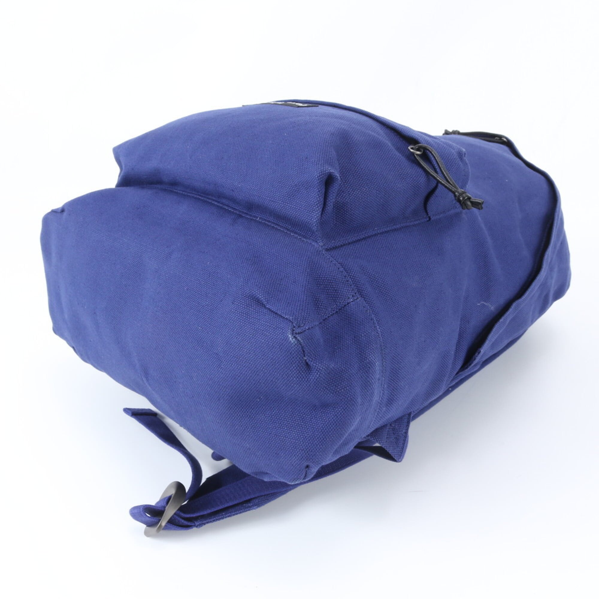 Balenciaga Blue Leather Canvas Backpack Handbag (Pre-Owned)