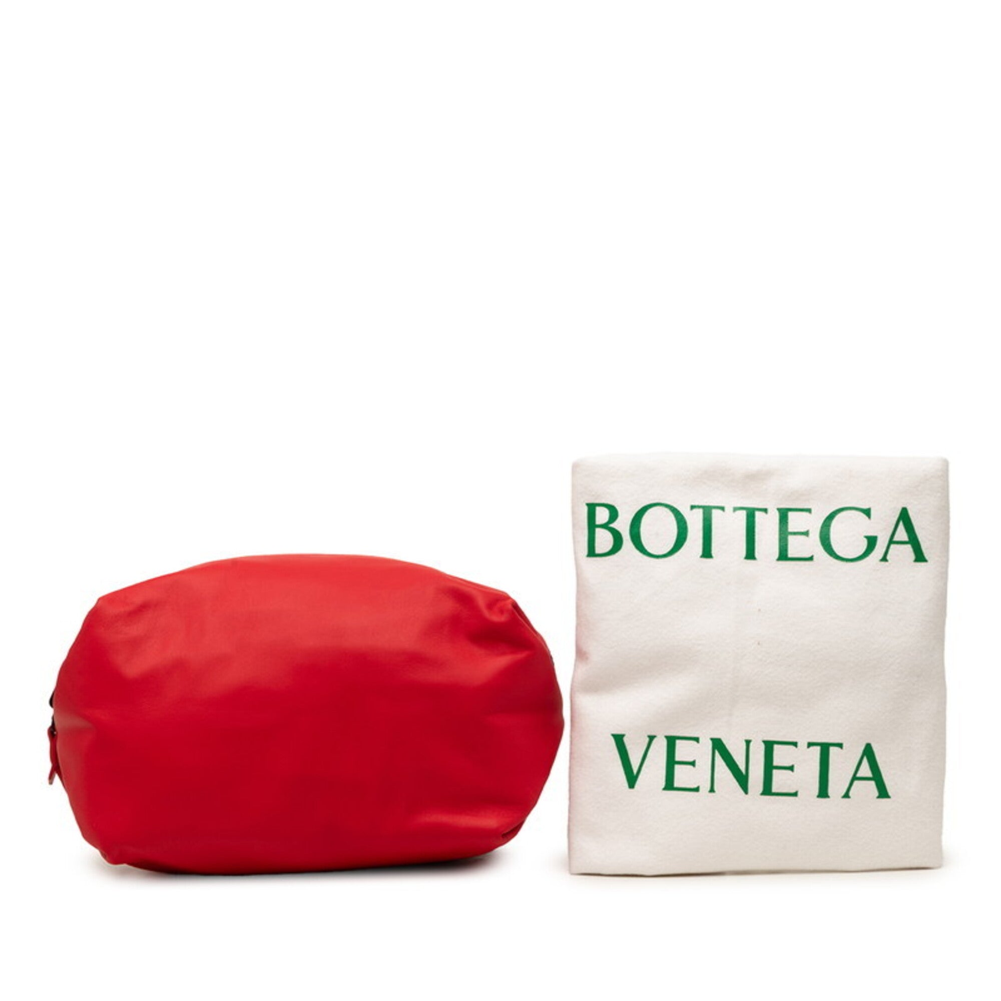 Bottega Veneta Red Color Leather Pouch (Pre-Owned)