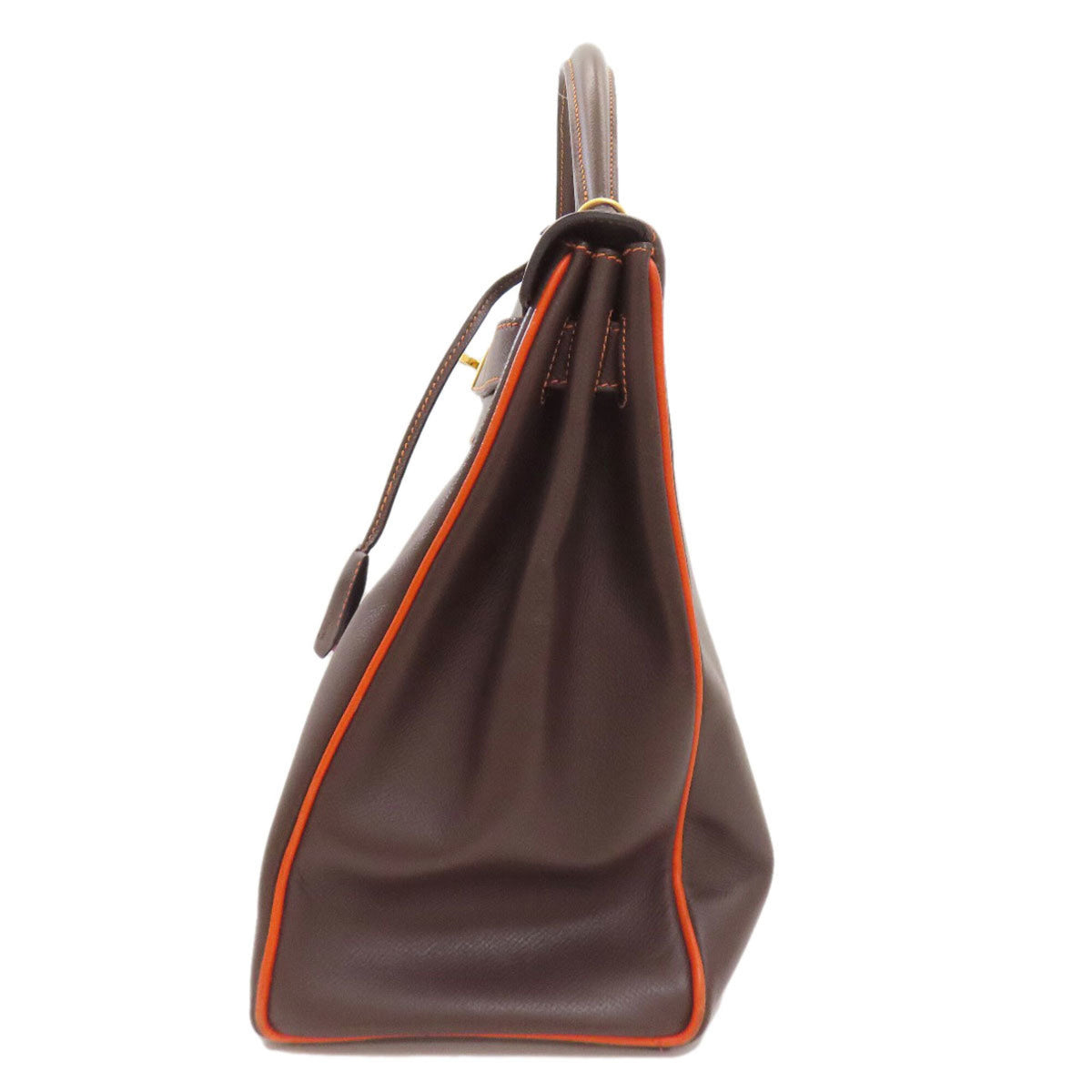 Hermes Brown Orange Epsom Leather Handbag (Pre-Owned)