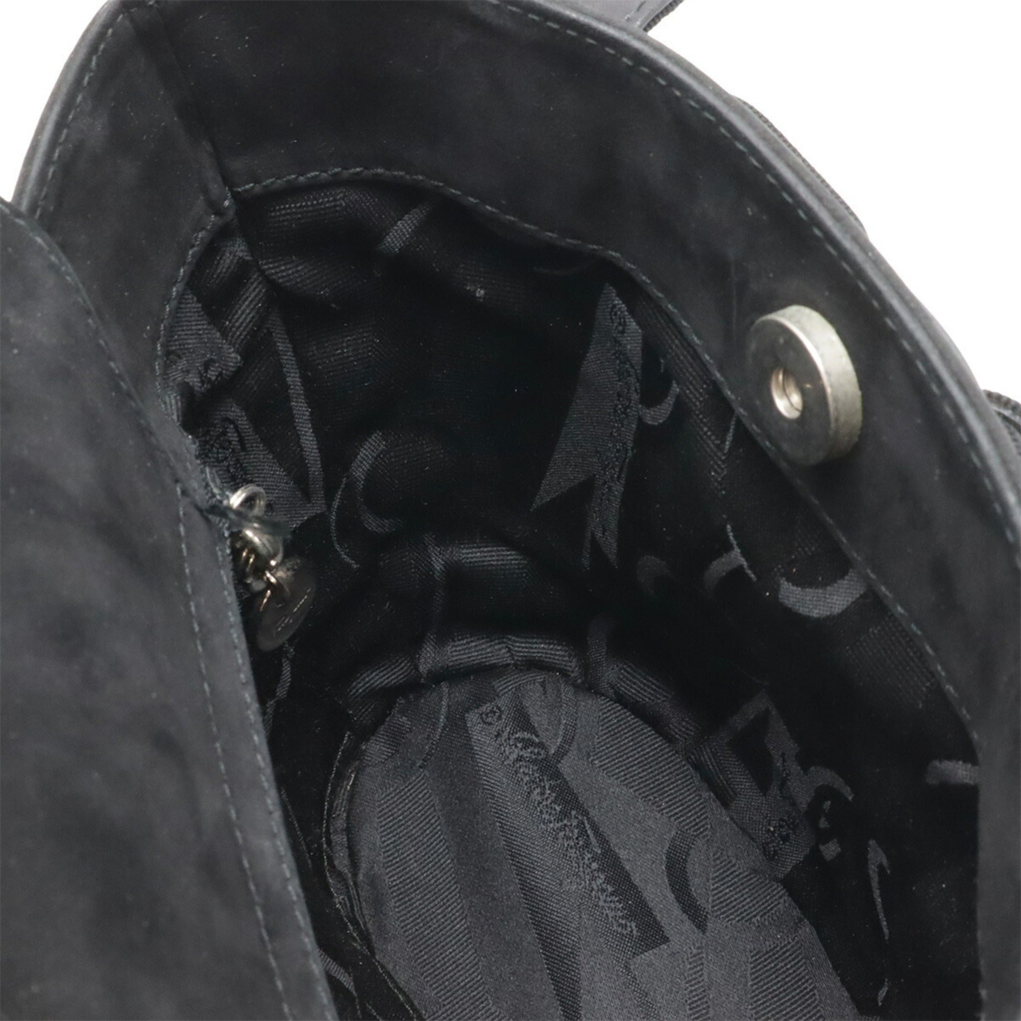 Salvatore Ferragamo Black Suede Handbag (Pre-Owned)