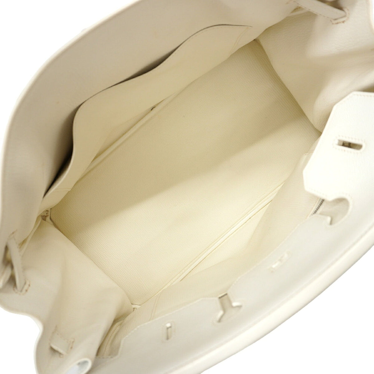 Hermes White Leather Handbag (Pre-Owned)