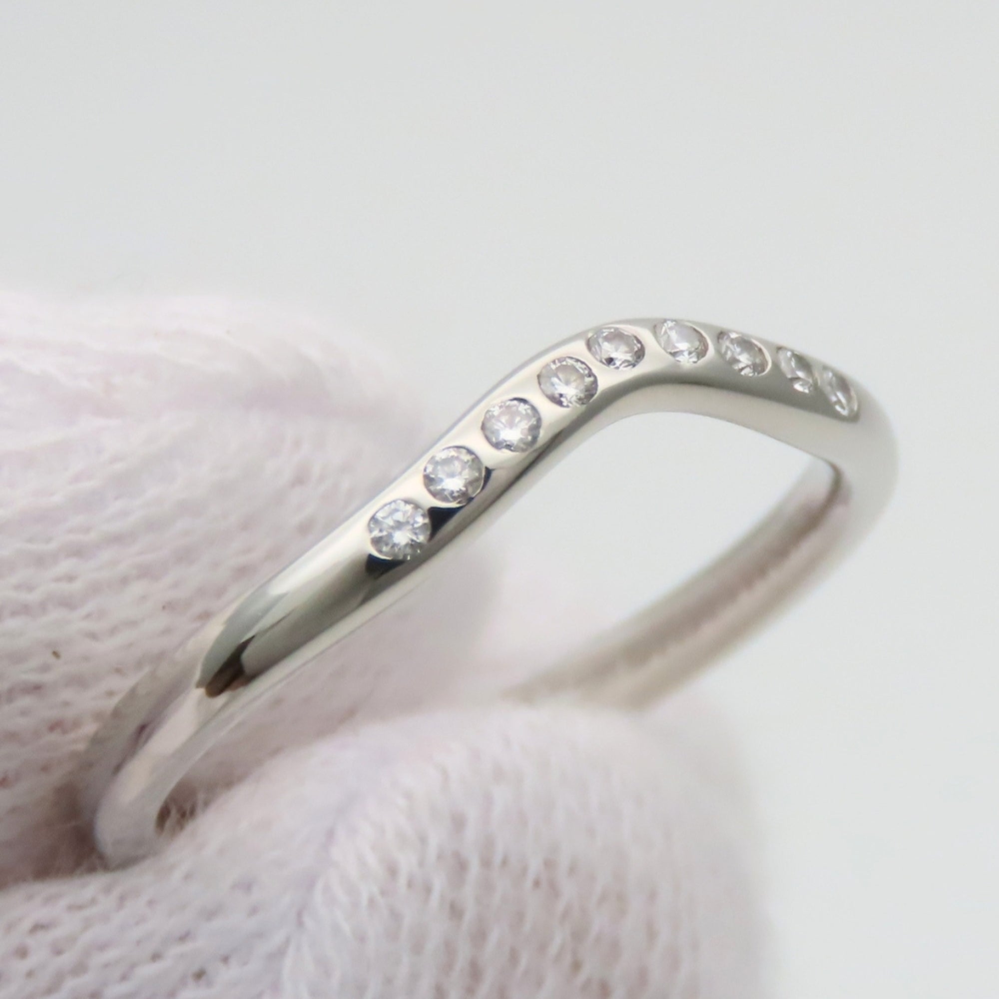 Tiffany Platinum Platinum 950 Band Ring (Pre-Owned)
