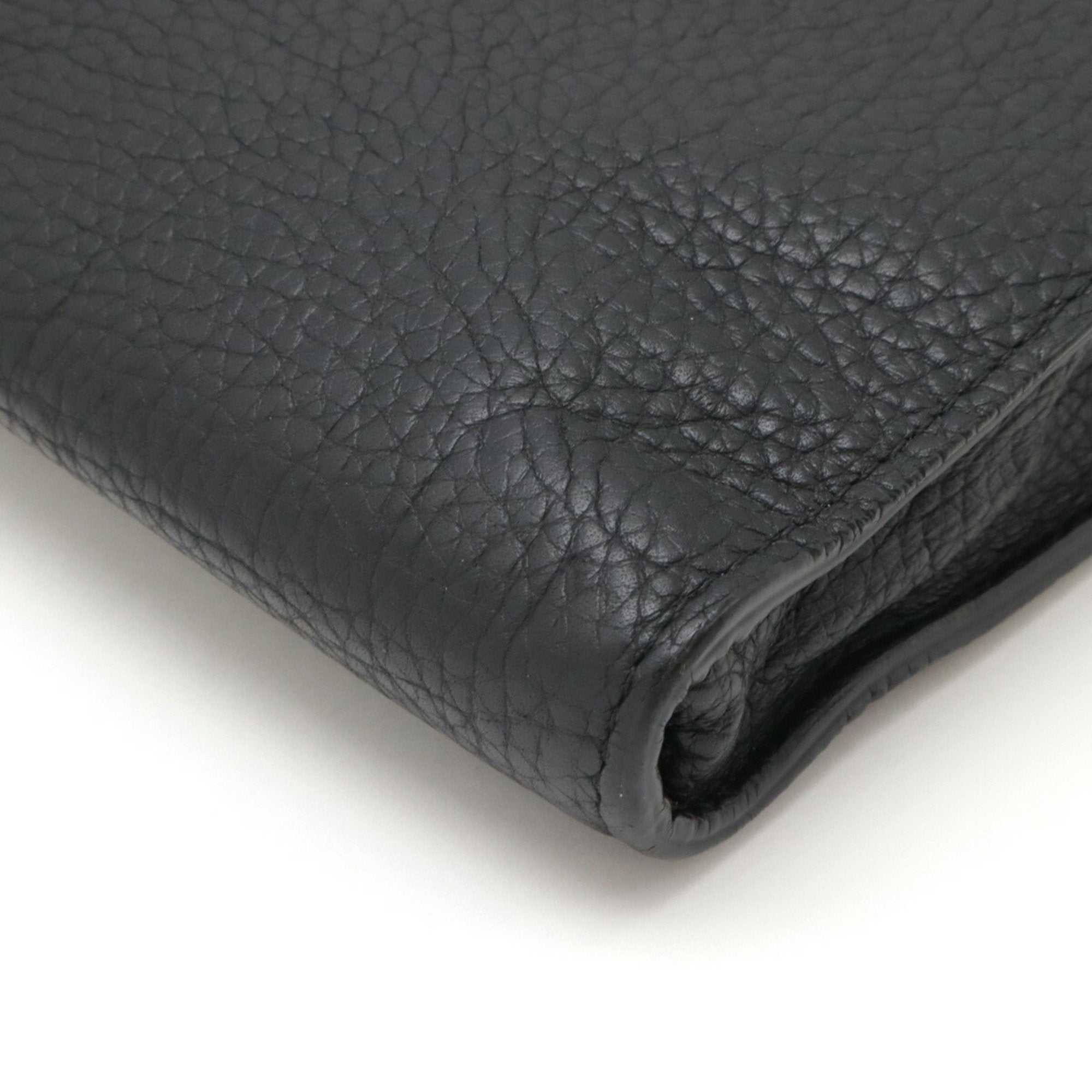 Louis Vuitton Black Noir Leather Clutch Bag Pochette (Pre-Owned)