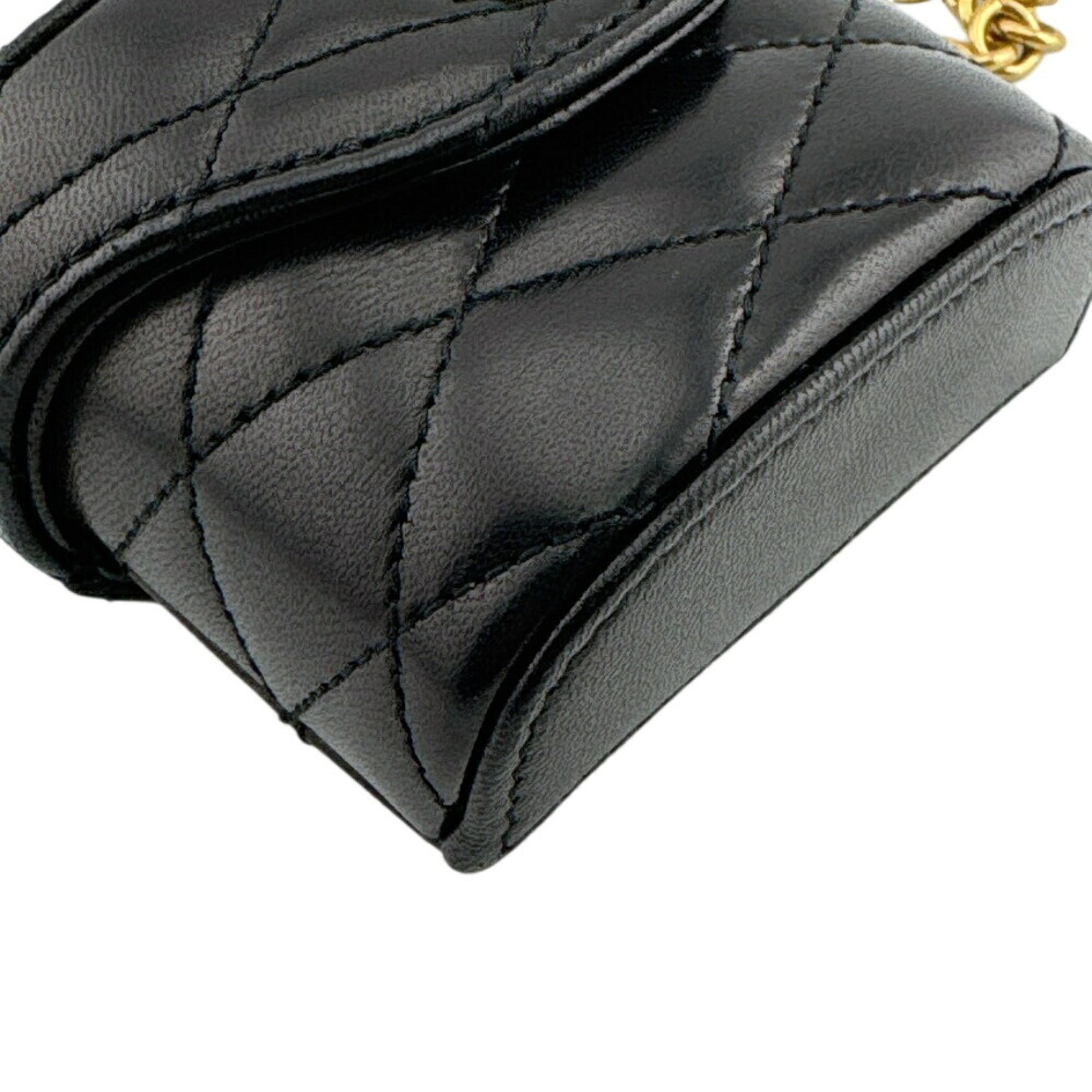 Yves Saint Laurent Black Leather Pouch (Pre-Owned)