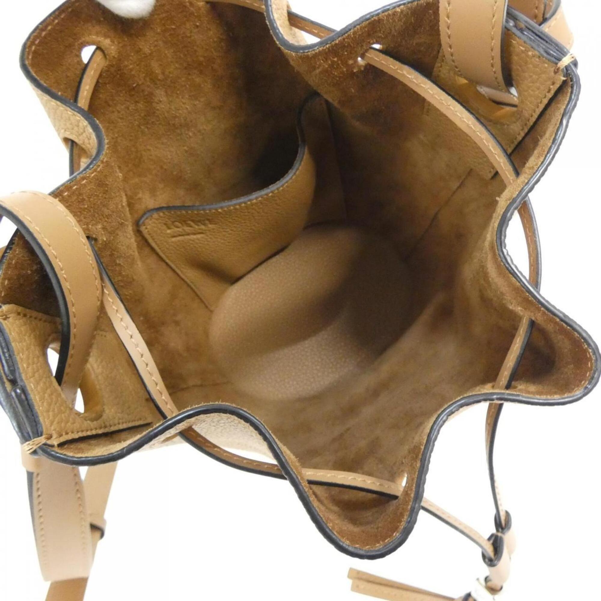 Loewe Brown Leather Handbag Shoulder Bag (Pre-Owned)