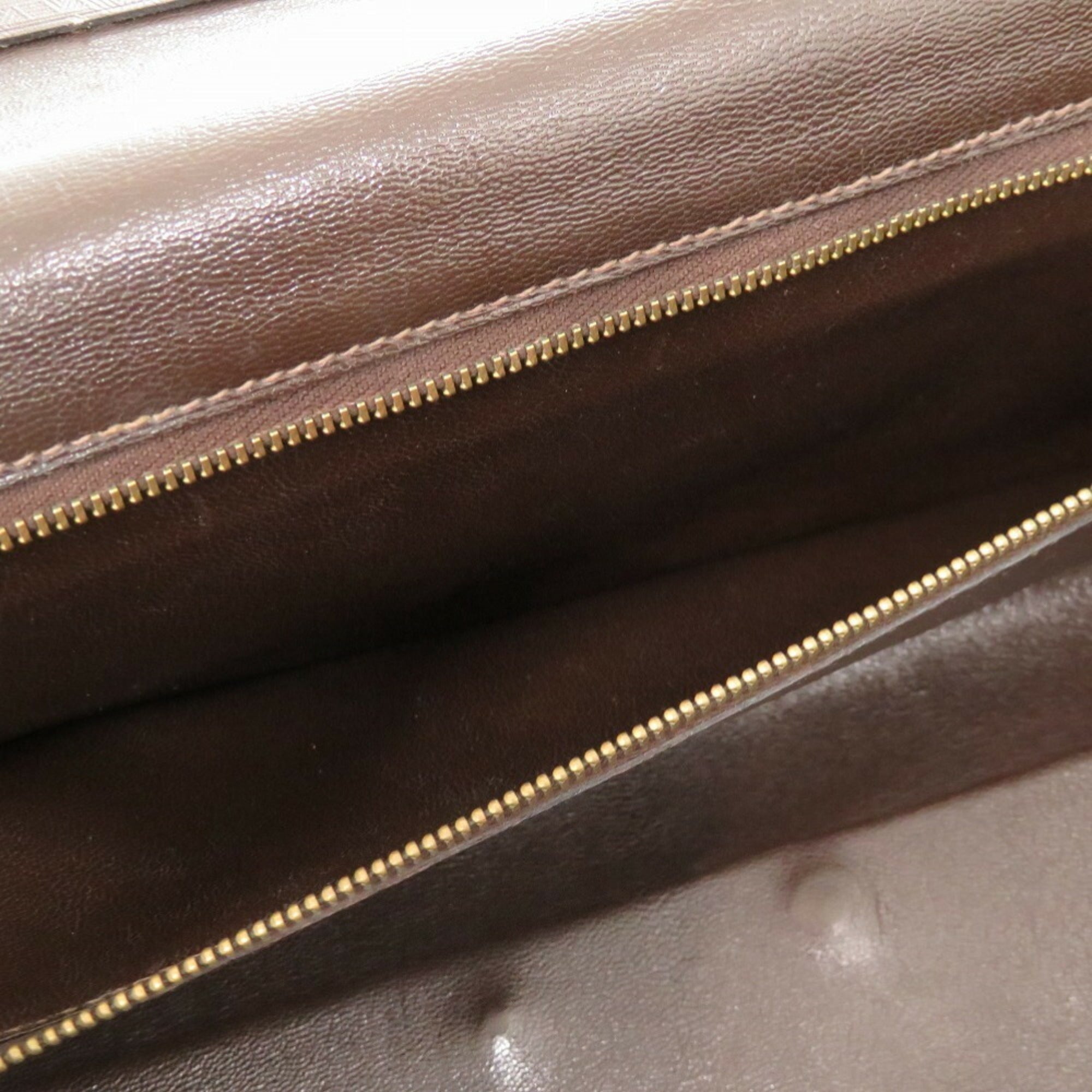 Hermes Brown Leather Boston Bag (Pre-Owned)