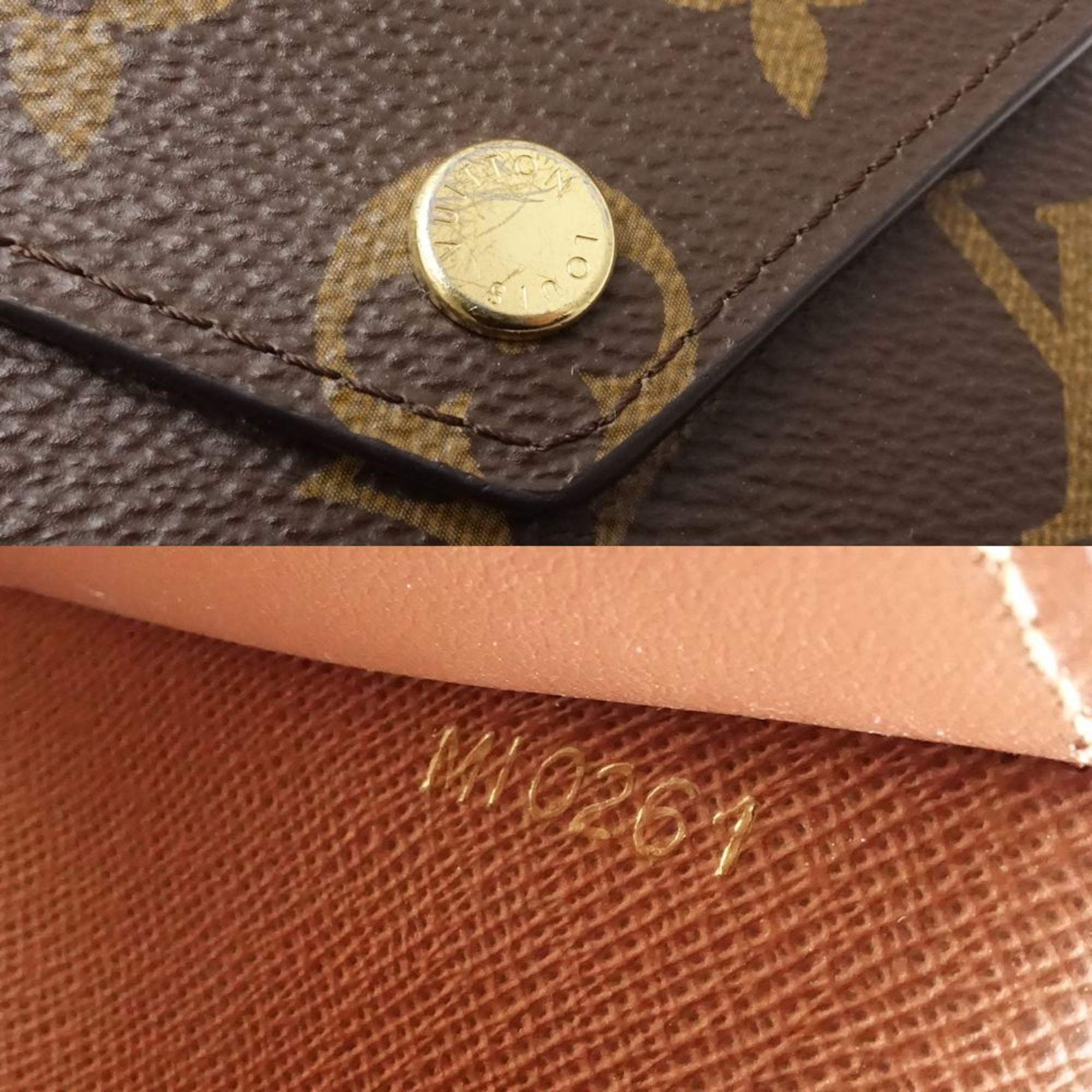 Louis Vuitton Brown Canvas Wallet (Tri-Fold) (Pre-Owned)