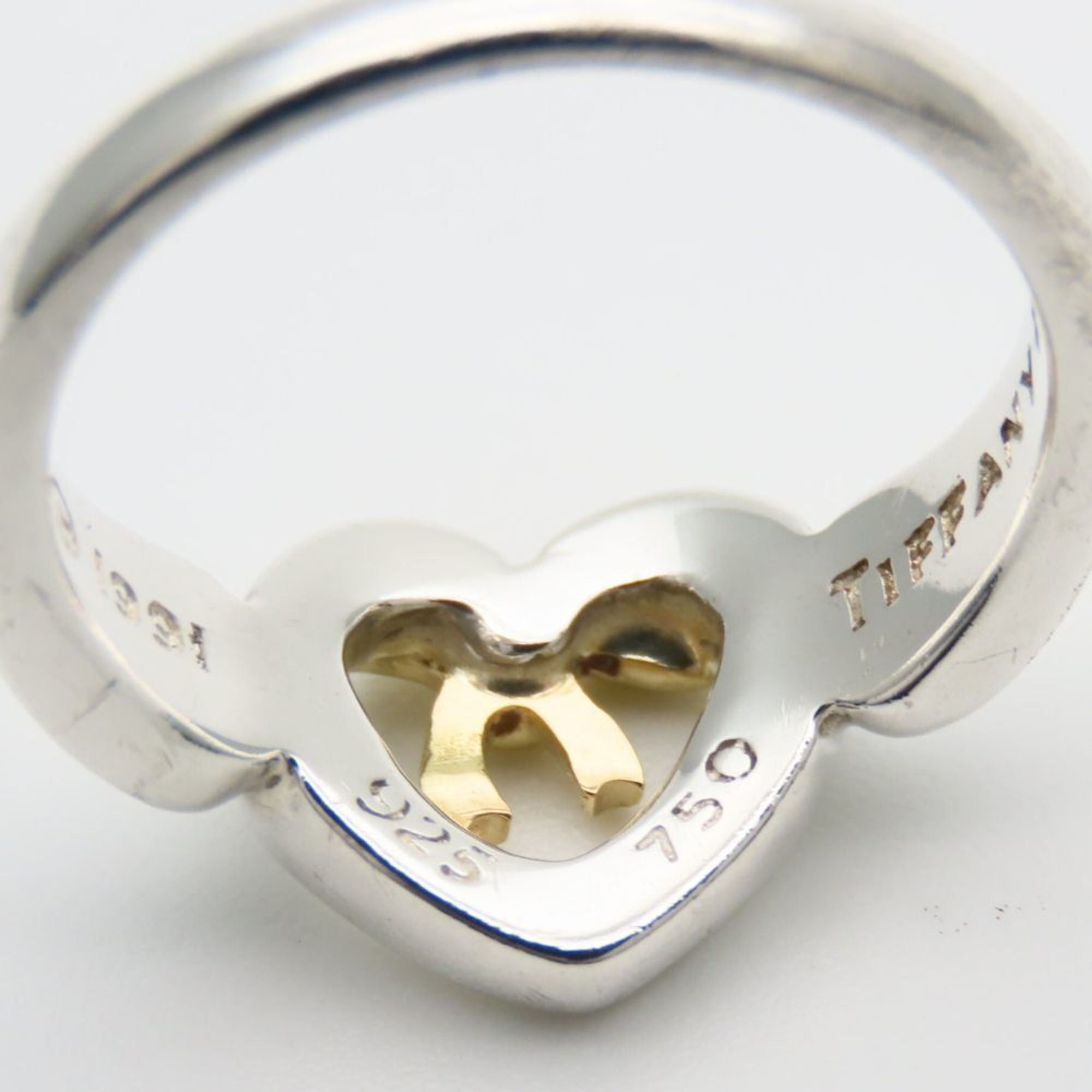 Tiffany Silver Yellow Gold Yellow Gold (18K) Silver 925 Band Ring (Pre-Owned)