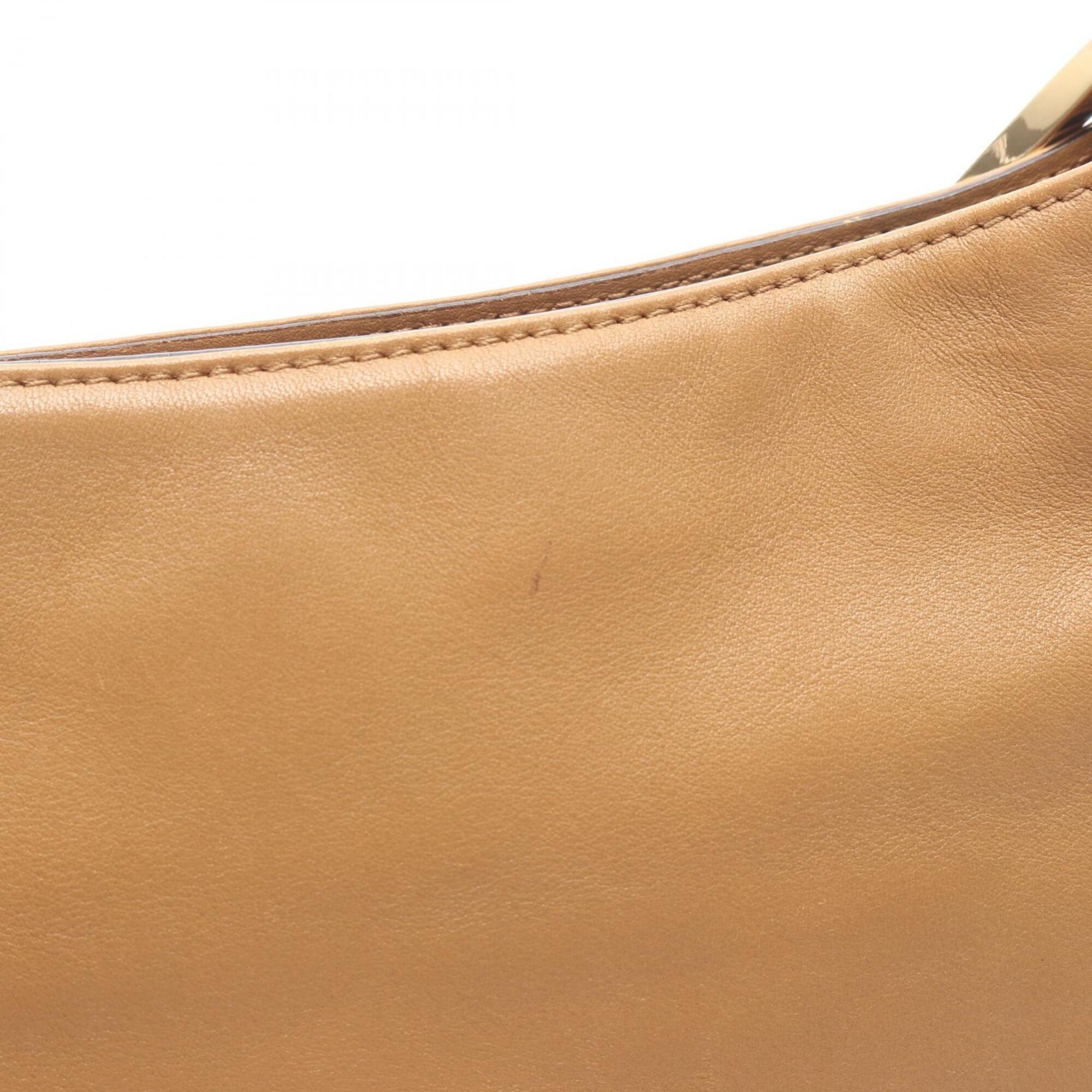 Salvatore Ferragamo Brown Leather Handbag Shoulder Bag (Pre-Owned)