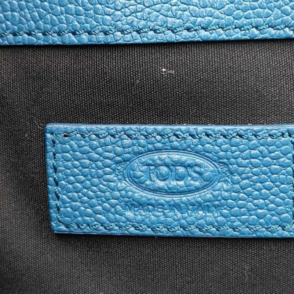 Tod's Blue Leather Handbag Tote Bag (Pre-Owned)