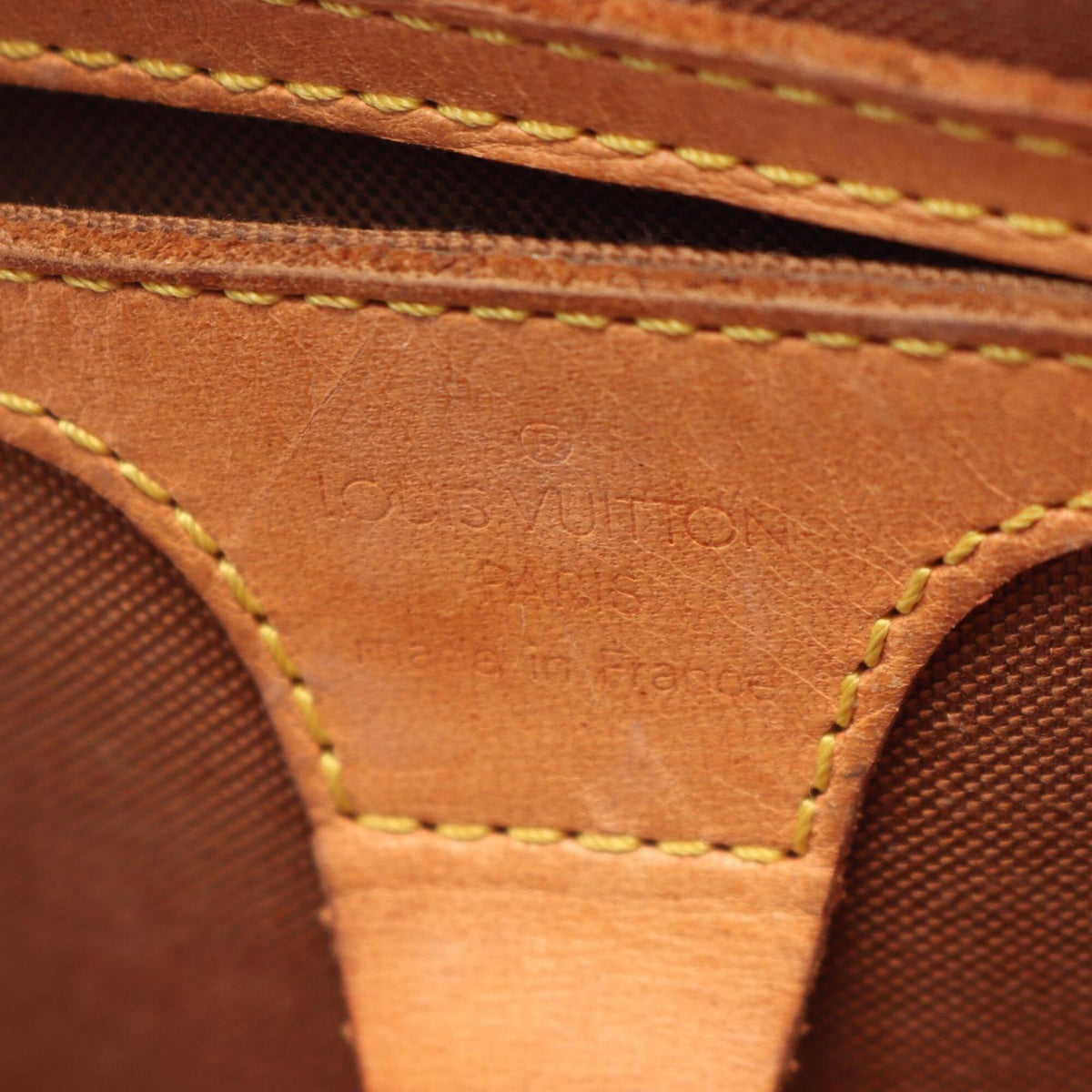 Louis Vuitton Brown Coated Canvas Leather Backpack Handbag (Pre-Owned)