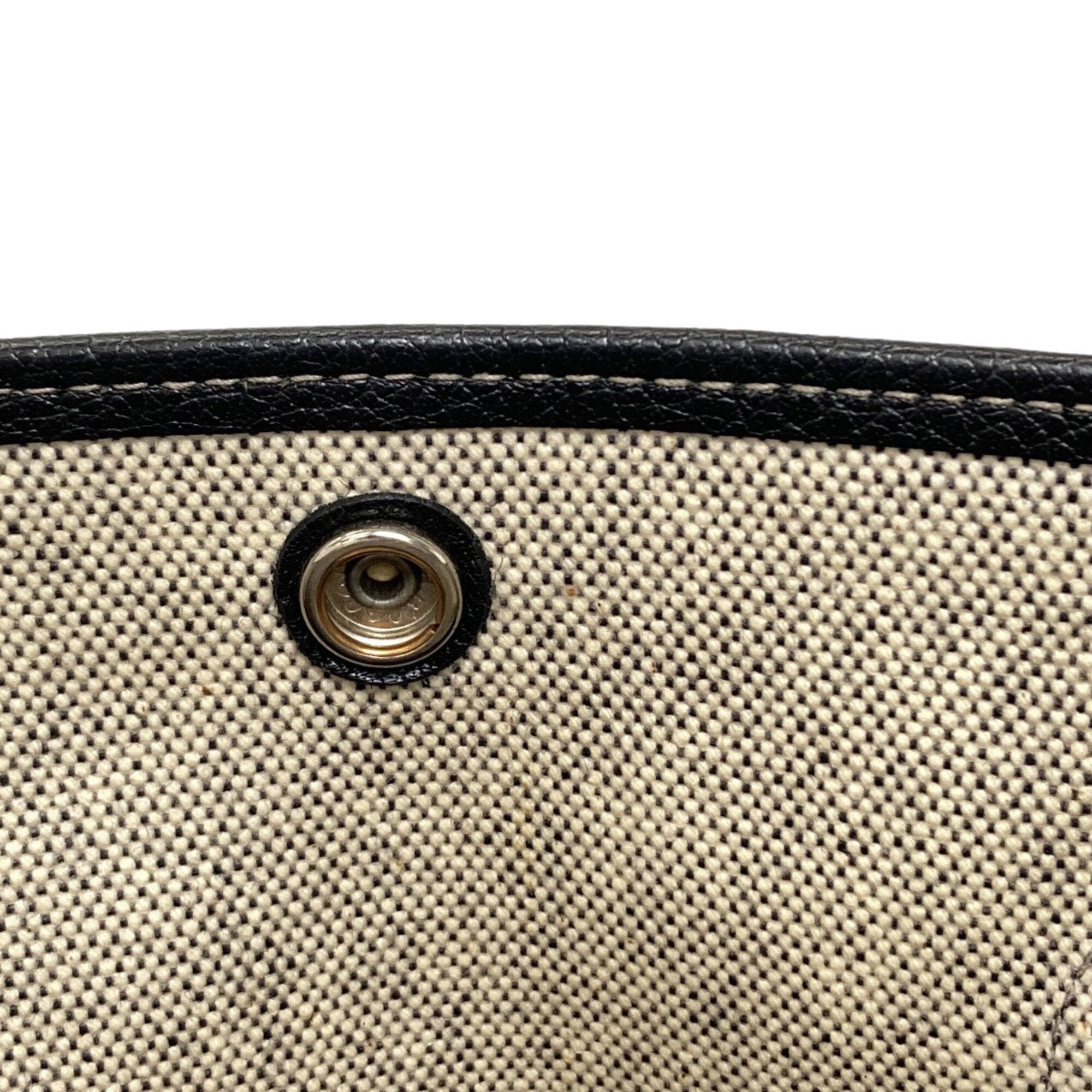 Hermes Gray Toile H Buffalo Leather Tote Bag (Pre-Owned)