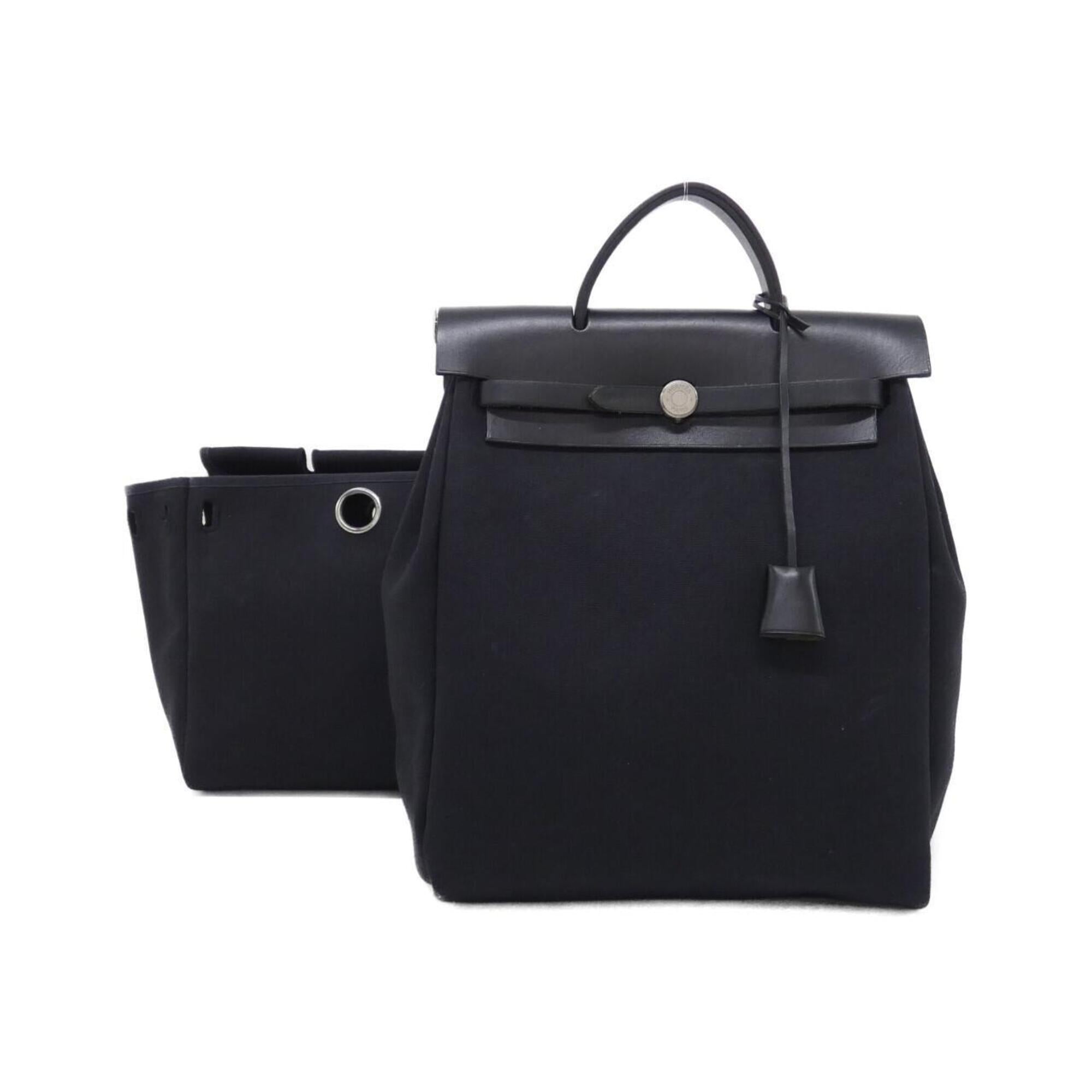 Hermes Black Toile Officier Backpack (Pre-Owned)